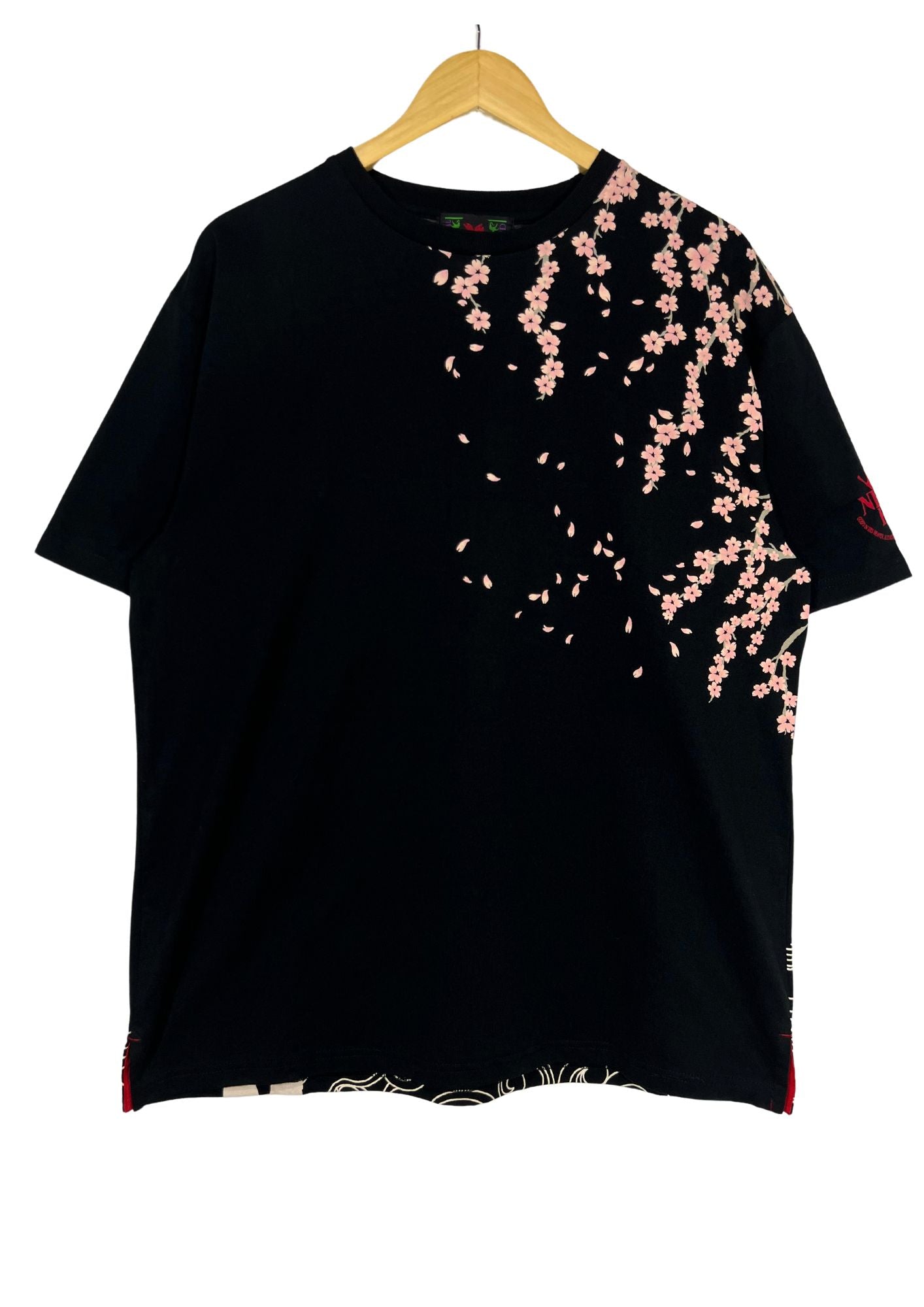 2010s Evangelion x NISHIKII 'Rei Cherry Blossoms and Moon' Embroidered T-shirt