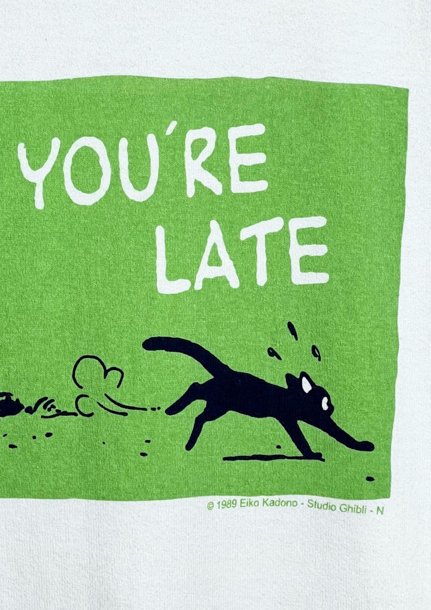 2019 Studio Ghibli Kiki's Delivery Service x GBL You're Late! Embroidered T-shirt
