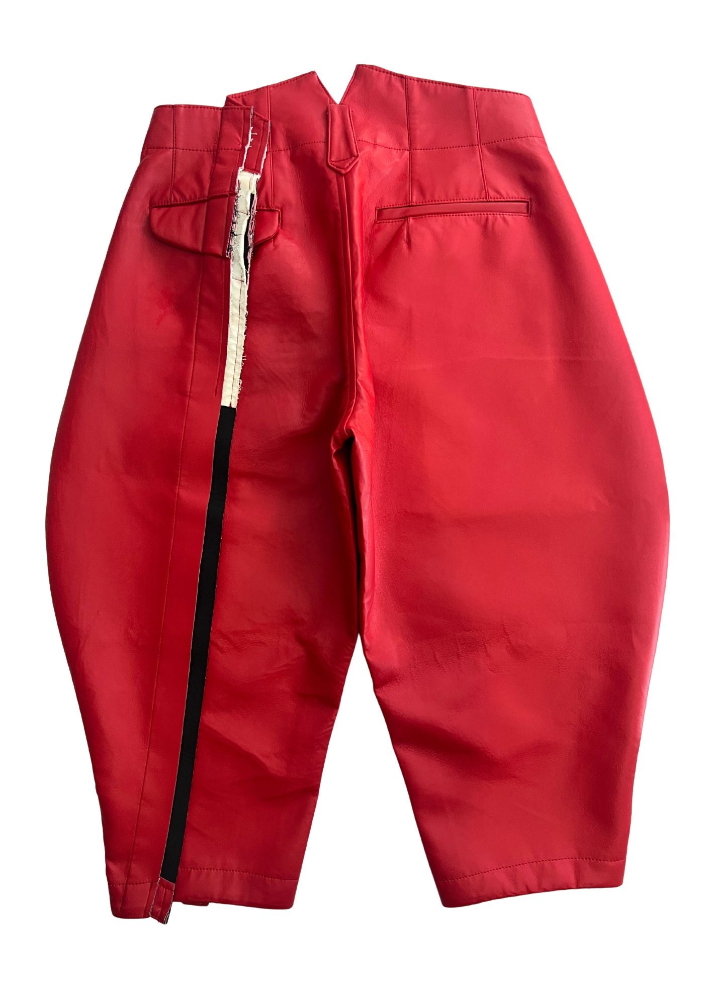 2015SS COMME des GARÇONS Rose and Blood Eco Leather Balloon Pants