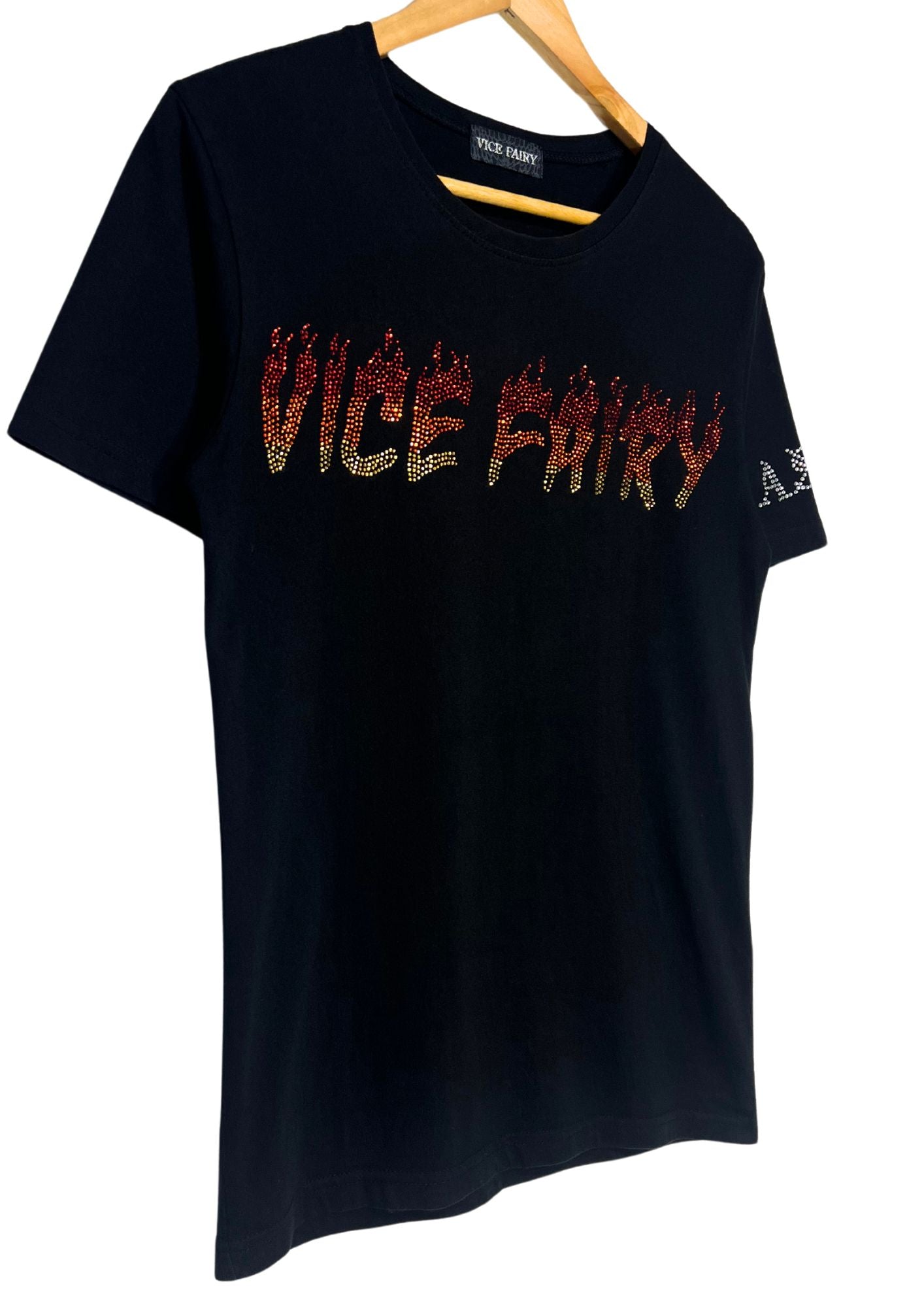 2010 One Piece x VICE FAIRY Rhinestones Ace T-shirt