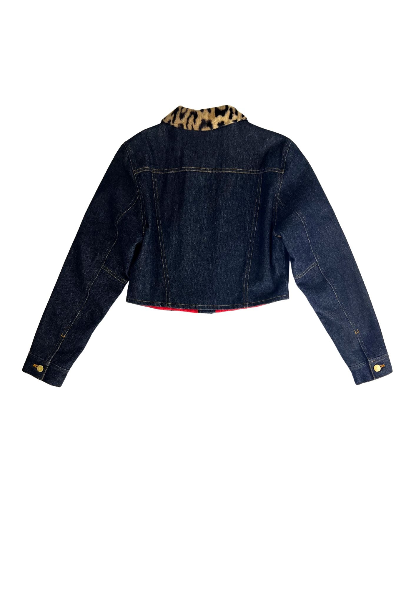90s Vintage HYSTERIC GLAMOUR Leopard Print Denim Jacket Skirt Setup