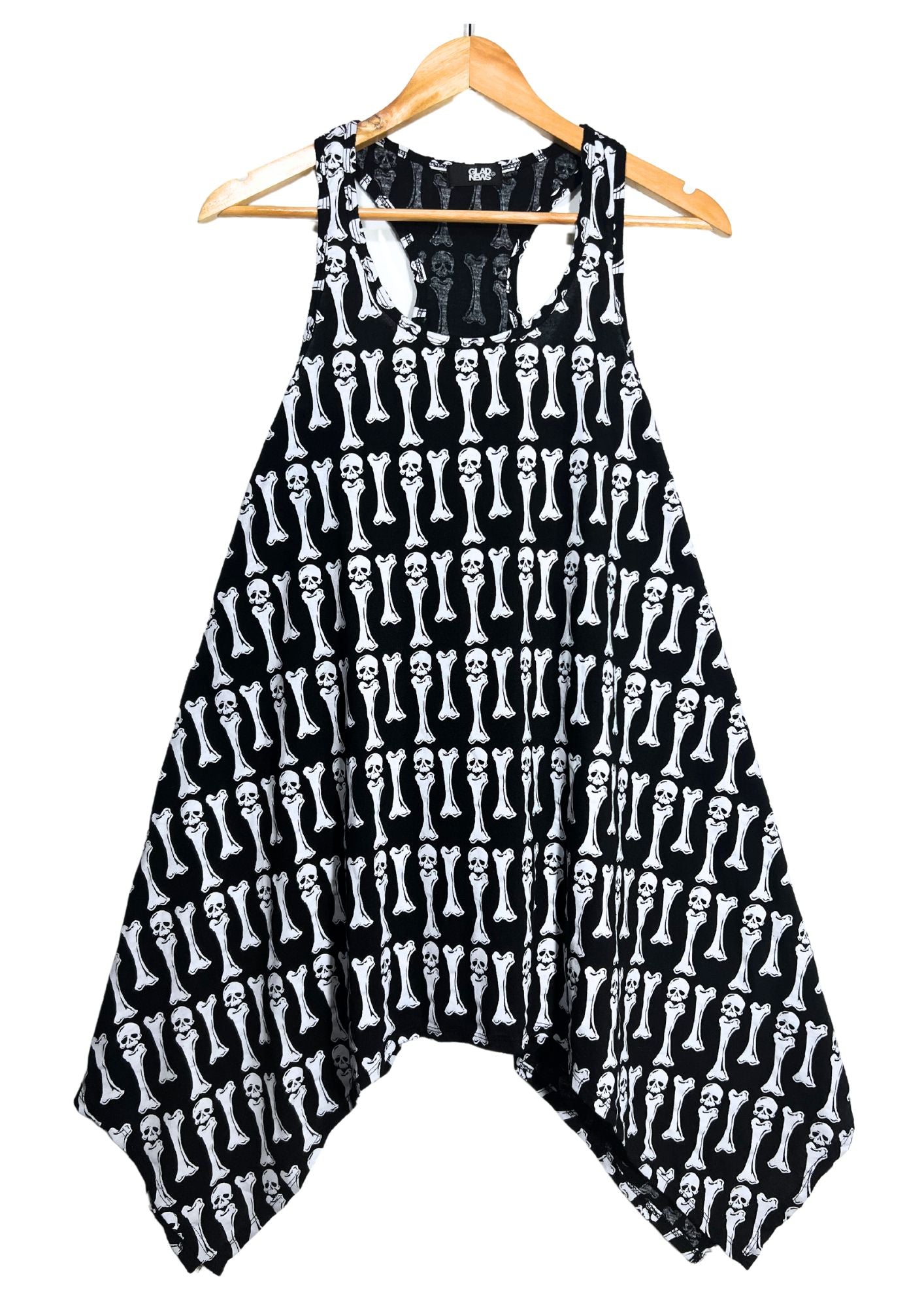 2000s Vintage GLAD NEWS 'Bones and Skulls' Singlet Dress (Ladies S)