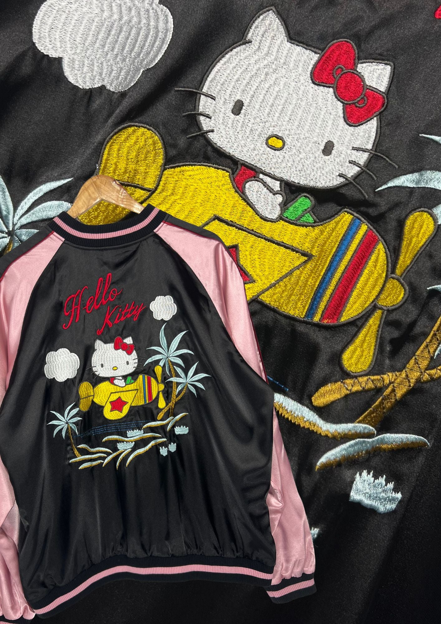 Hello Kitty x Ten Strike Flying Kitty Embroidered Sukajan