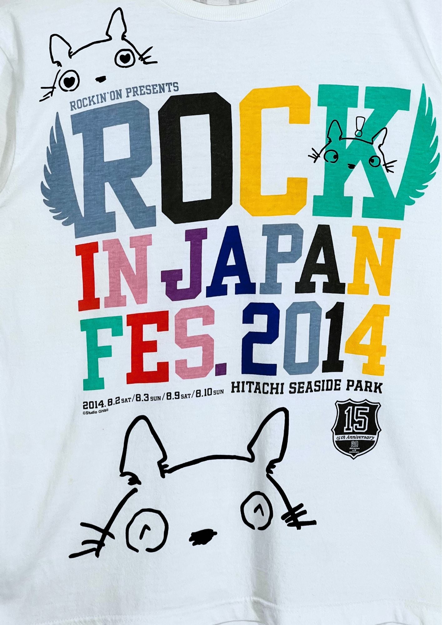 2014 My Neighbour Totoro x Rockin'on ROCK IN JAPAN Fest.2010 'Totoro' T-shirt (M)
