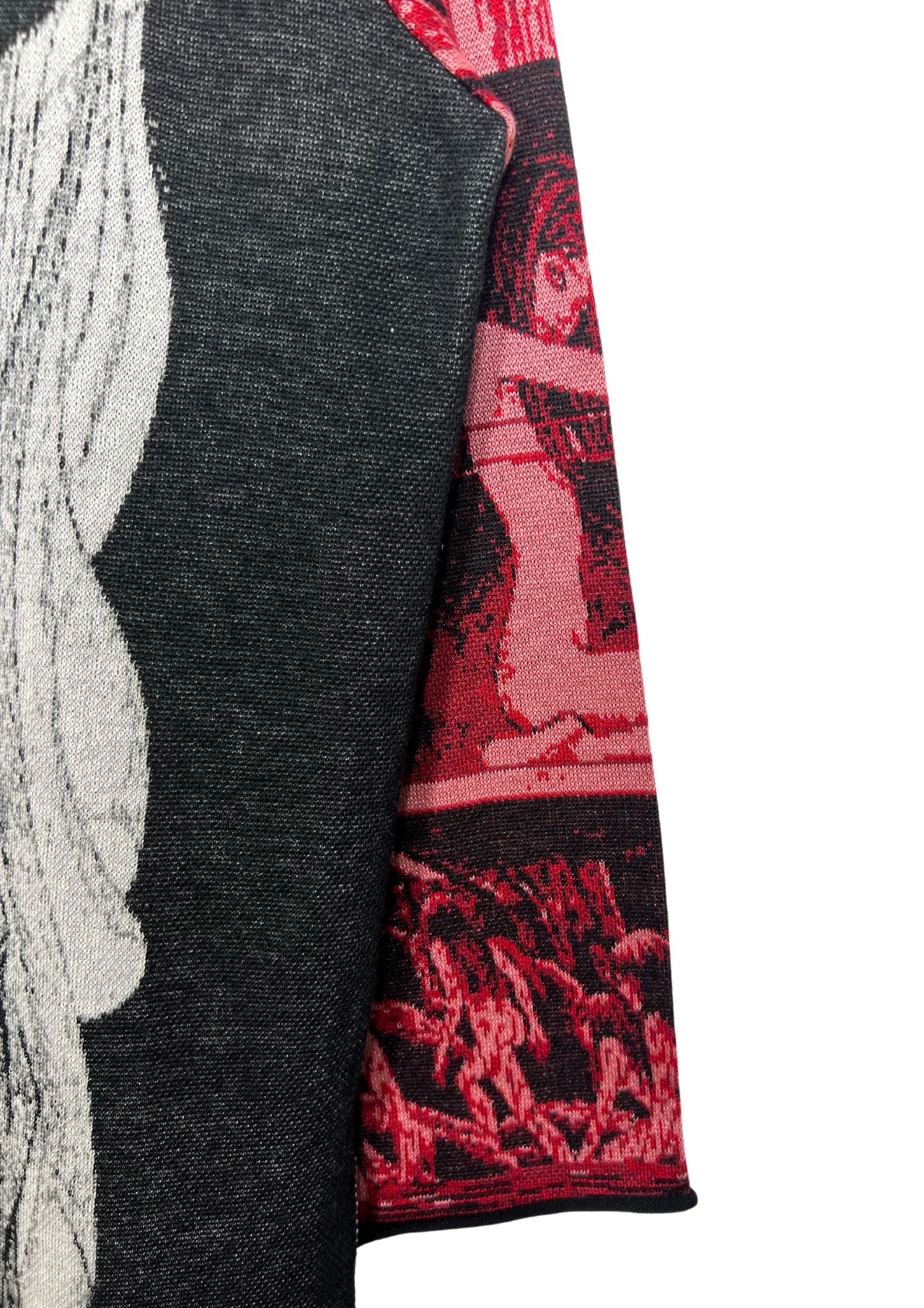 2020 Junji Ito x S'YTE Yohji Yamamoto Tomie Jacquard Crew Raglan Long Sleeve Knit