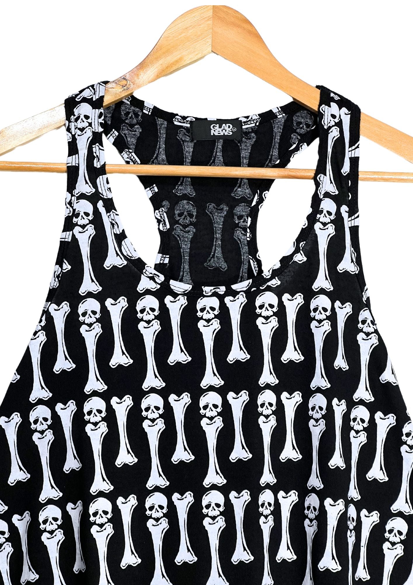 2000s Vintage GLAD NEWS 'Bones and Skulls' Singlet Dress (Ladies S)