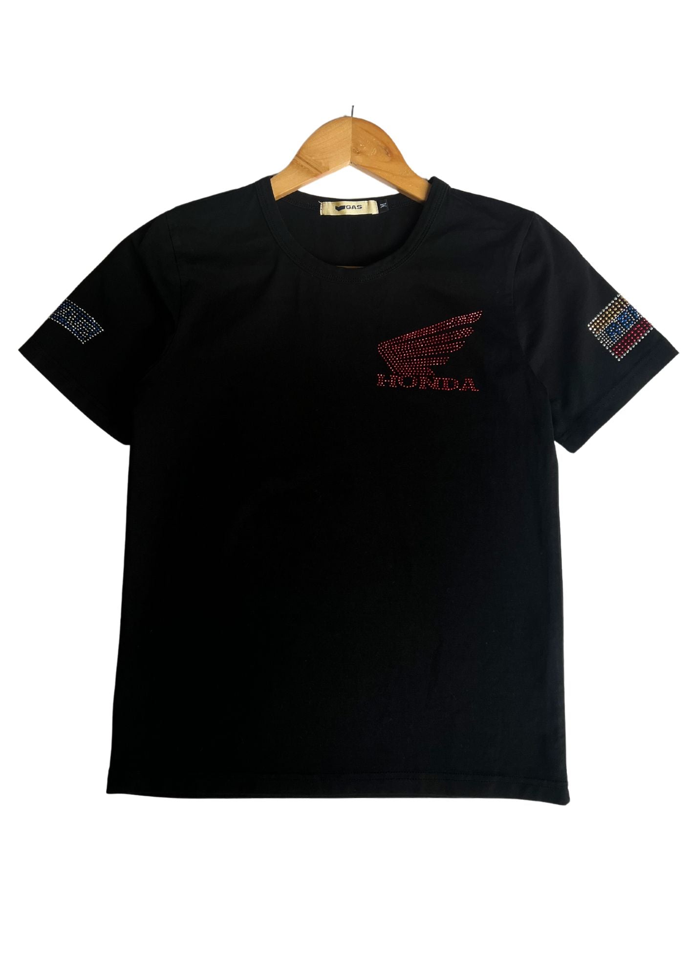 Honda x GAS JEANS Rhinestone T-shirt (XS)