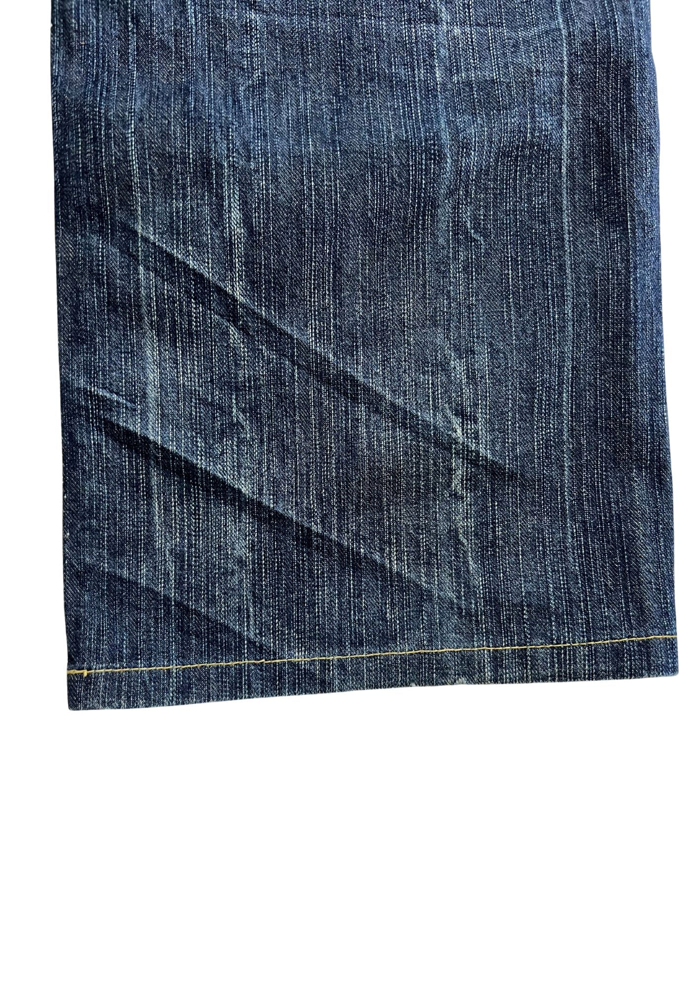 Vintage Nishiki Japanese Cherry Blossom Embroidered Denim Jeans