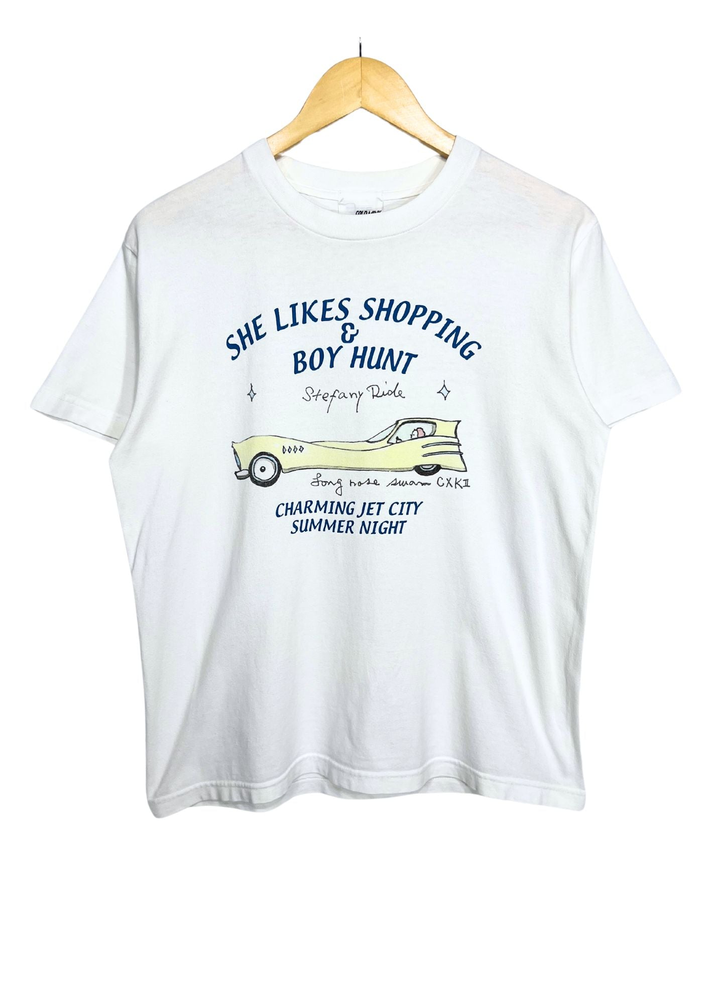 00s SHERBETS Kenichi Asai 'She Likes Shopping & Boy Hunt ' Japanese Band T-shirt