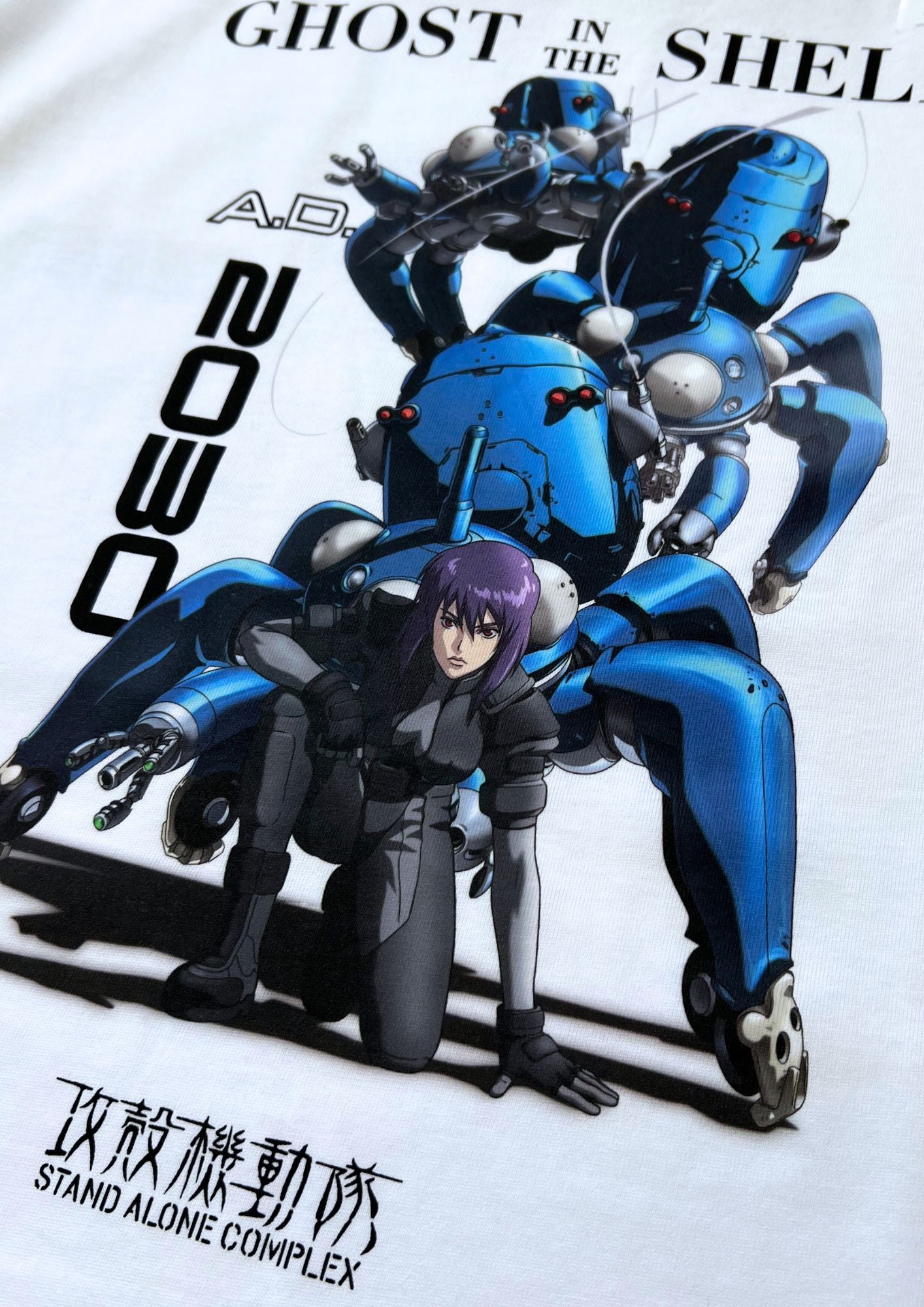 2024 Ghost in the Shell:Stand Alone Complex x GU 'Motoko & Tachikoma' T-shirt (S)