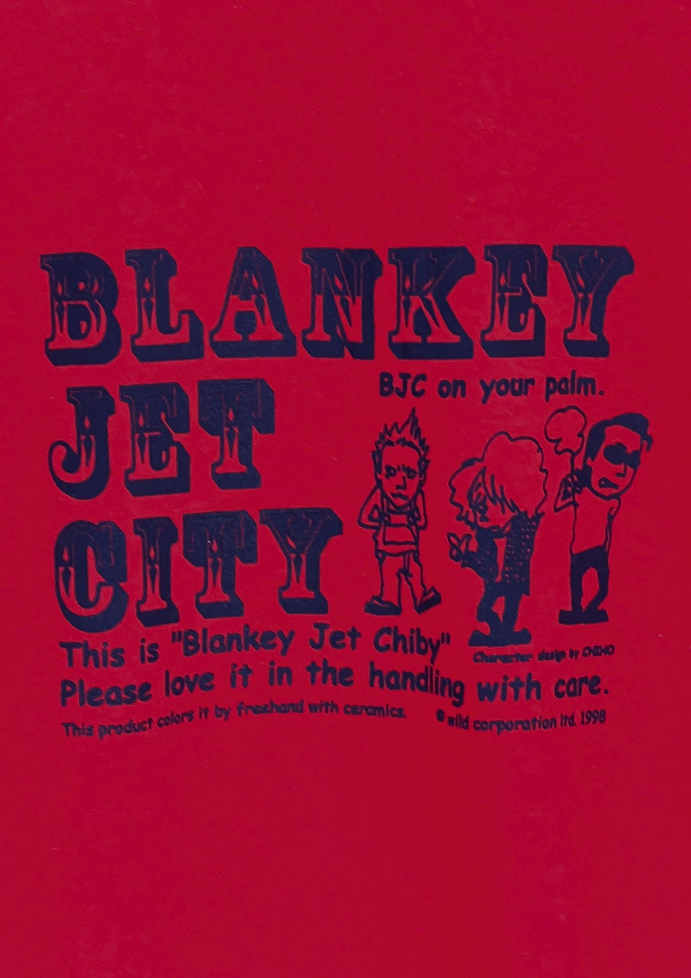 '98 Vintage BLANKEY JET CITY 'BJC on your palm' Japanese Band Baby Tee