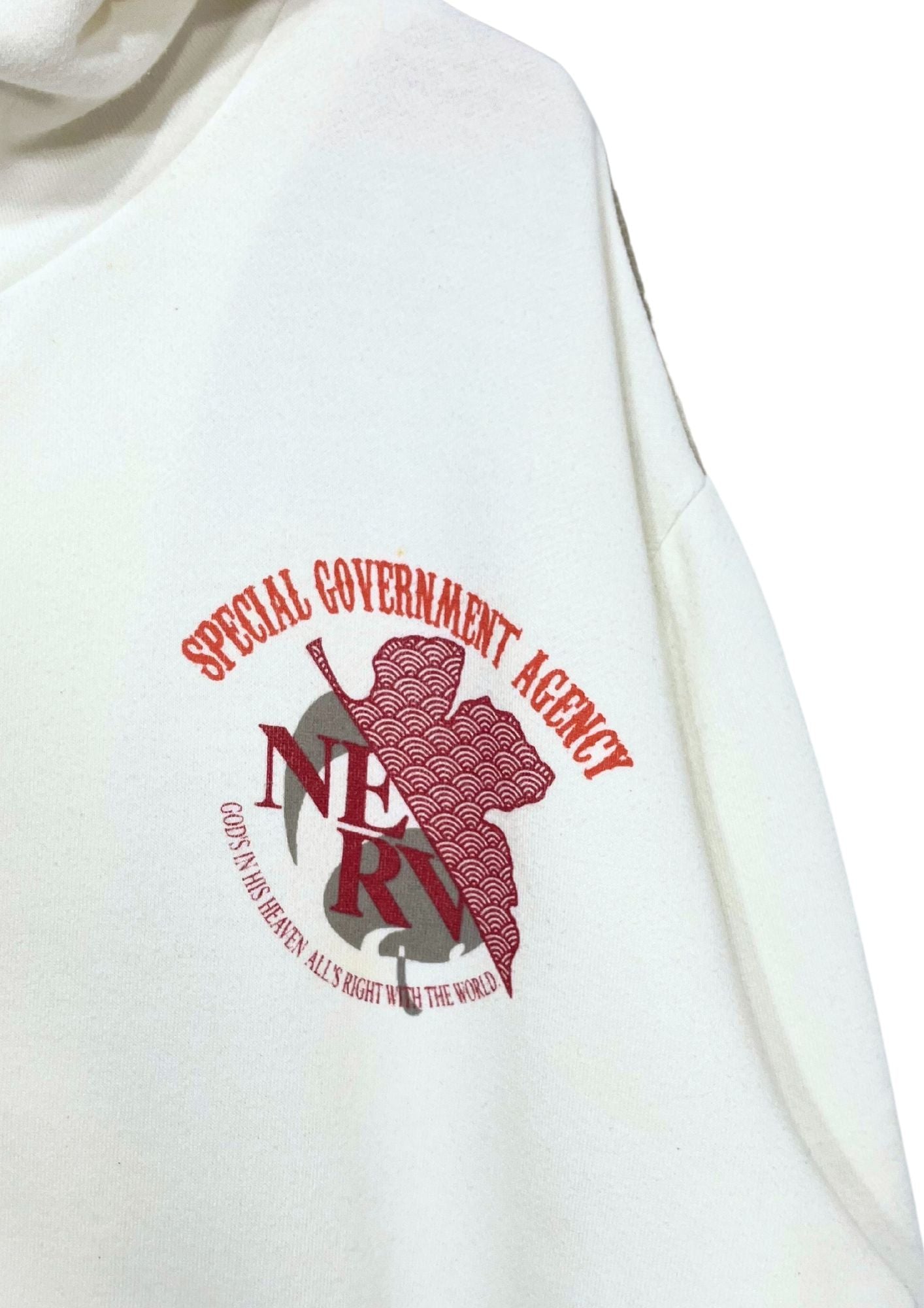 2010s Neon Genesis Evangelion x Nishiki Rei Ayanami Kimono Cherry Blossom Embroidered Hoodie