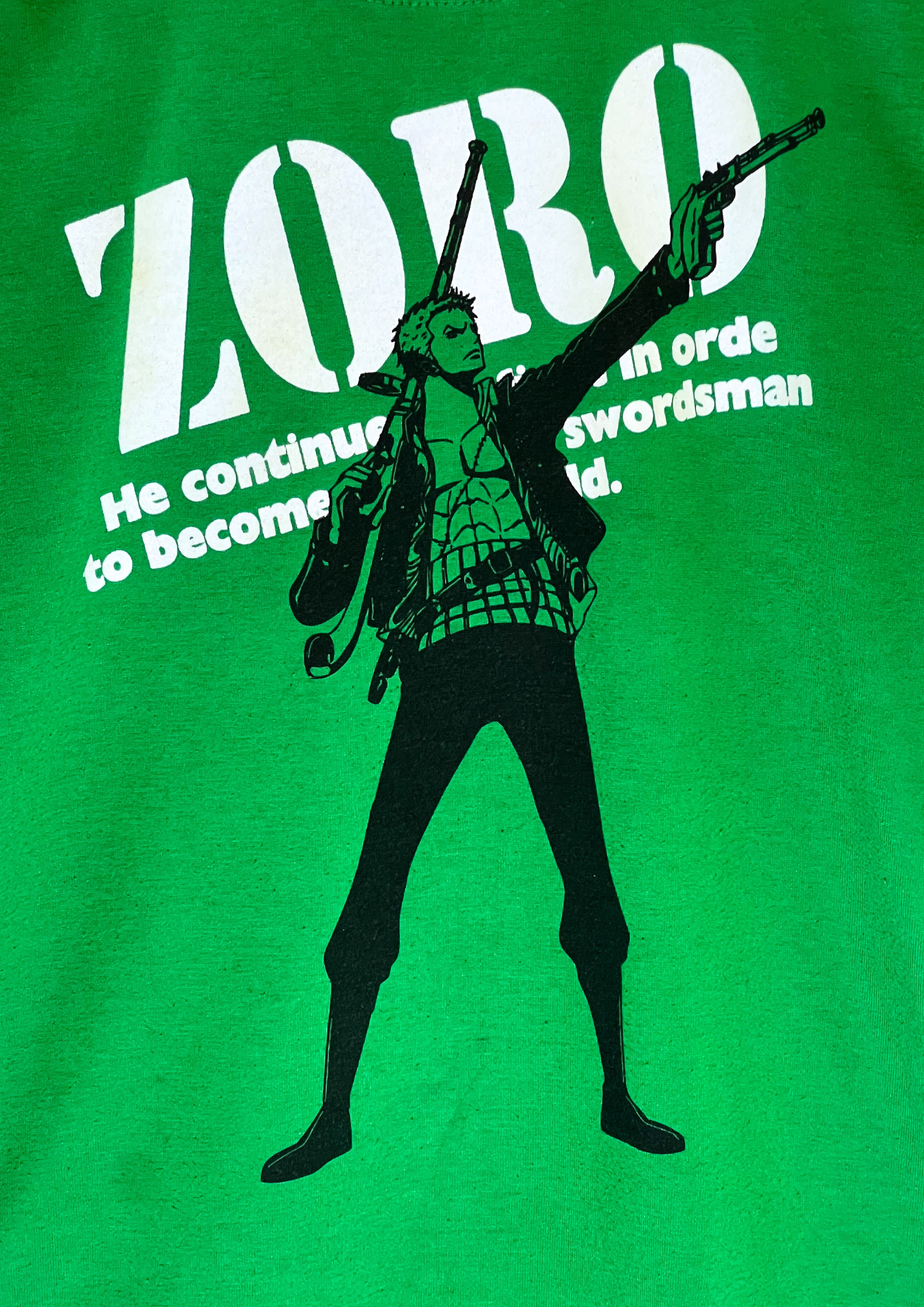 2010s One Piece x Pedo & mada ‘Zoro with Gun’ Baby Tee