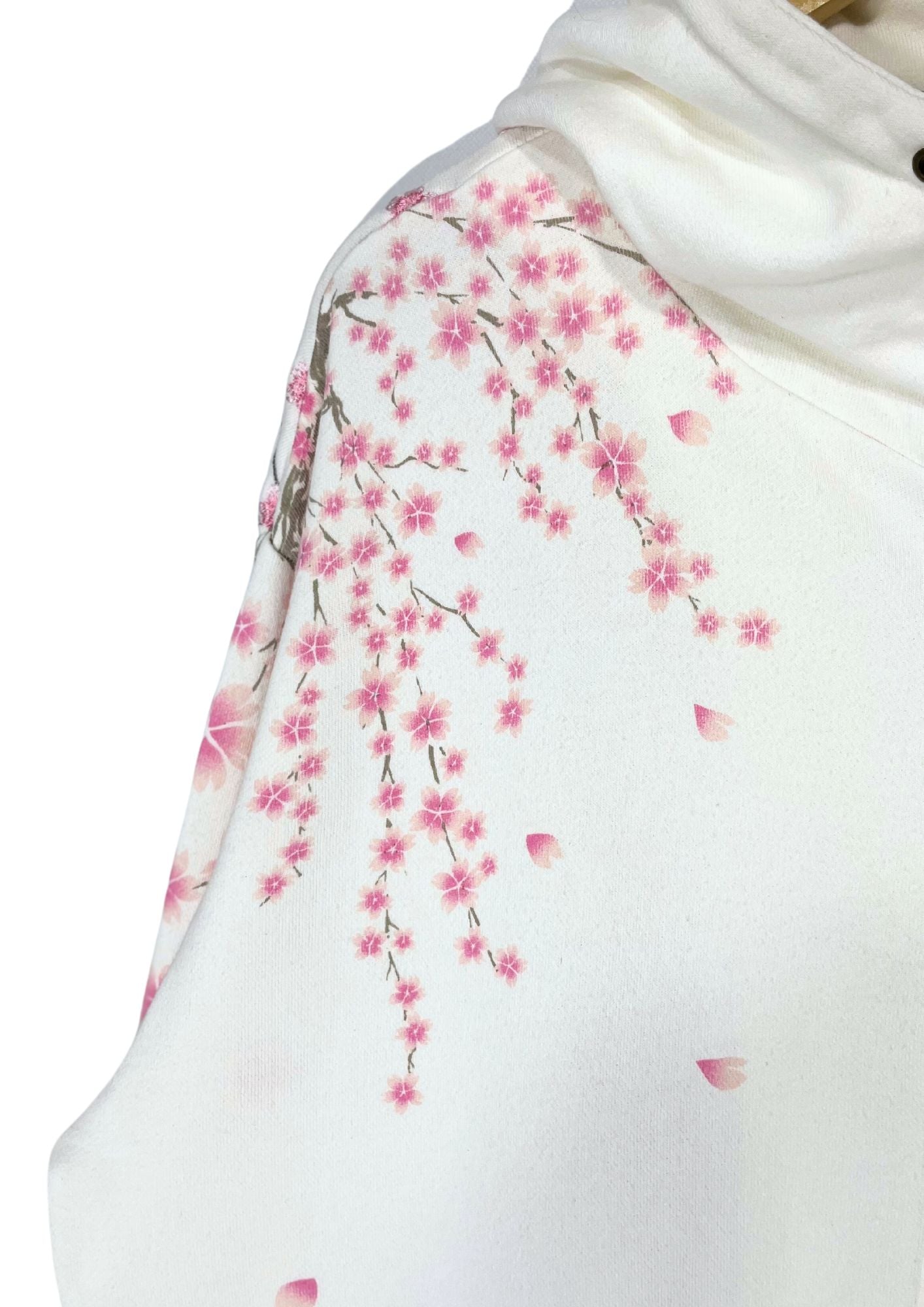 2010s Neon Genesis Evangelion x Nishiki Rei Ayanami Kimono Cherry Blossom Embroidered Hoodie