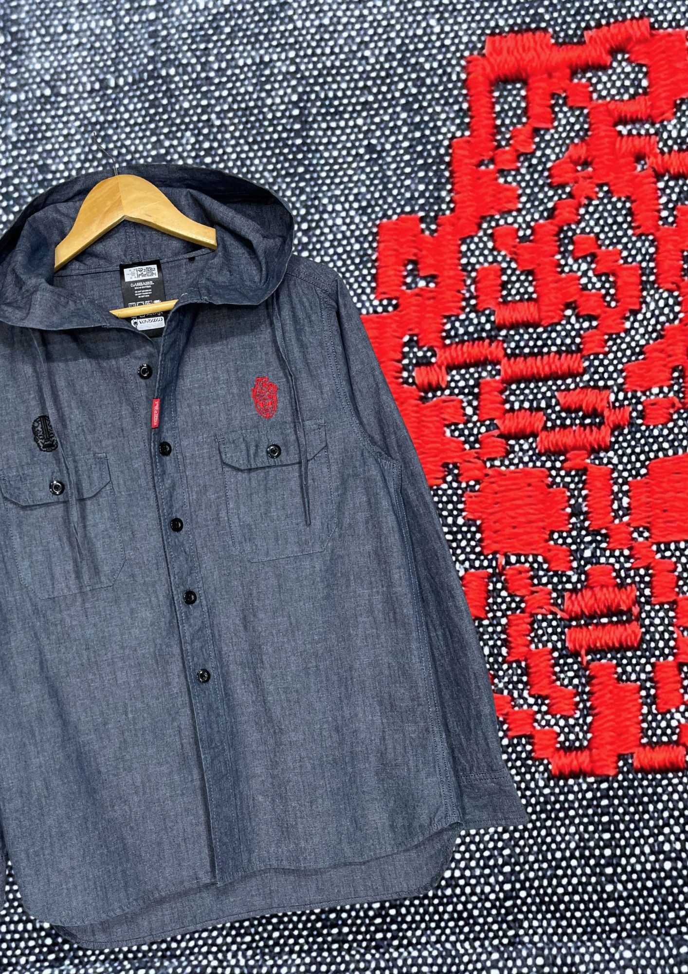 Dorohedoro x MHz Shin and Noi L / S Button Up Hoodie Shirts
