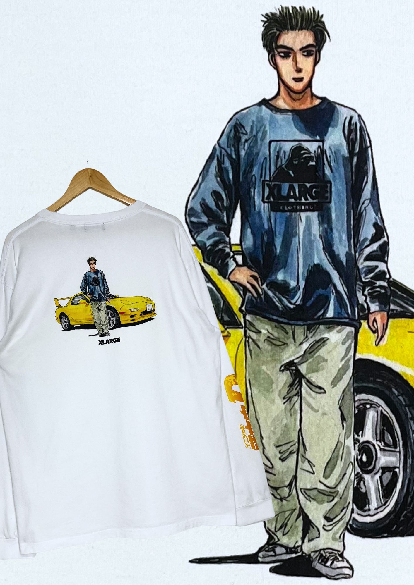 Initial D x X-Large Keisuku Long Sleeve Shirts