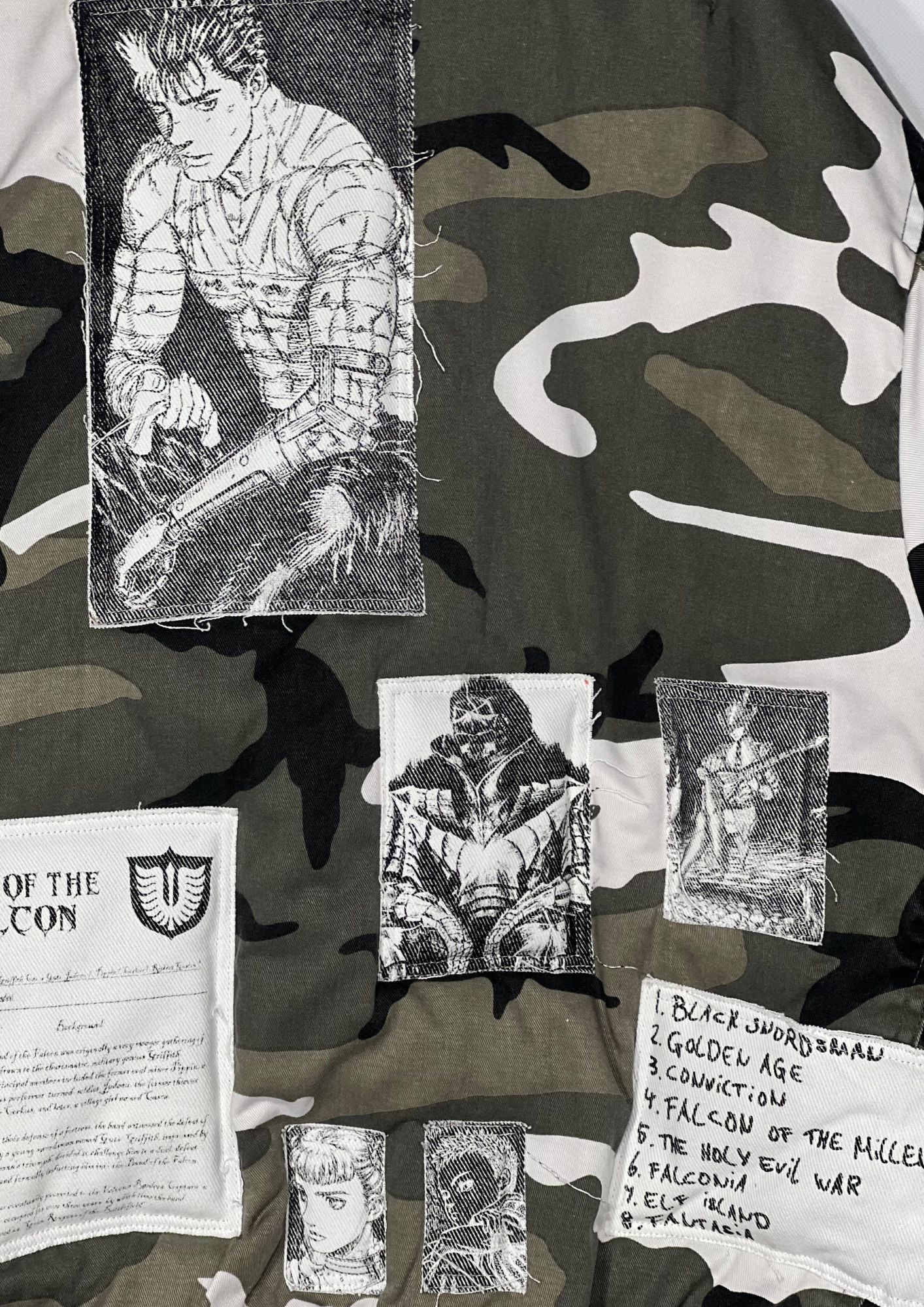 Rough Simmons x Berserk The Swordsman Patched Bomber Jacket