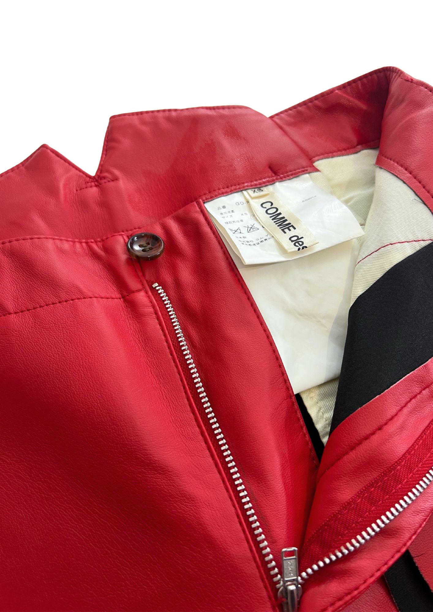 2015SS COMME des GARÇONS Rose and Blood Eco Leather Balloon Pants