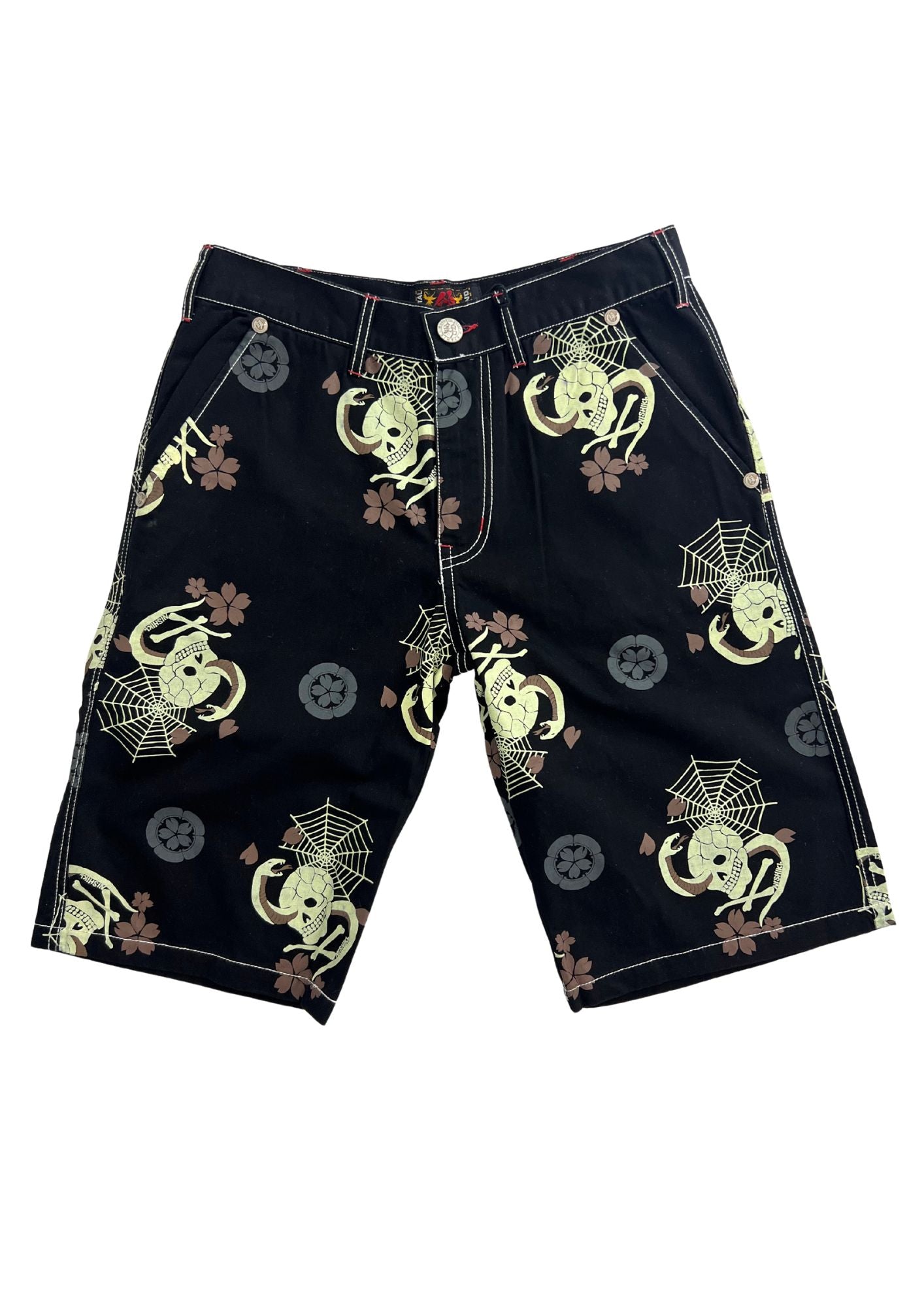 2010s Nishiki Japanese Skull Snake Short Pants