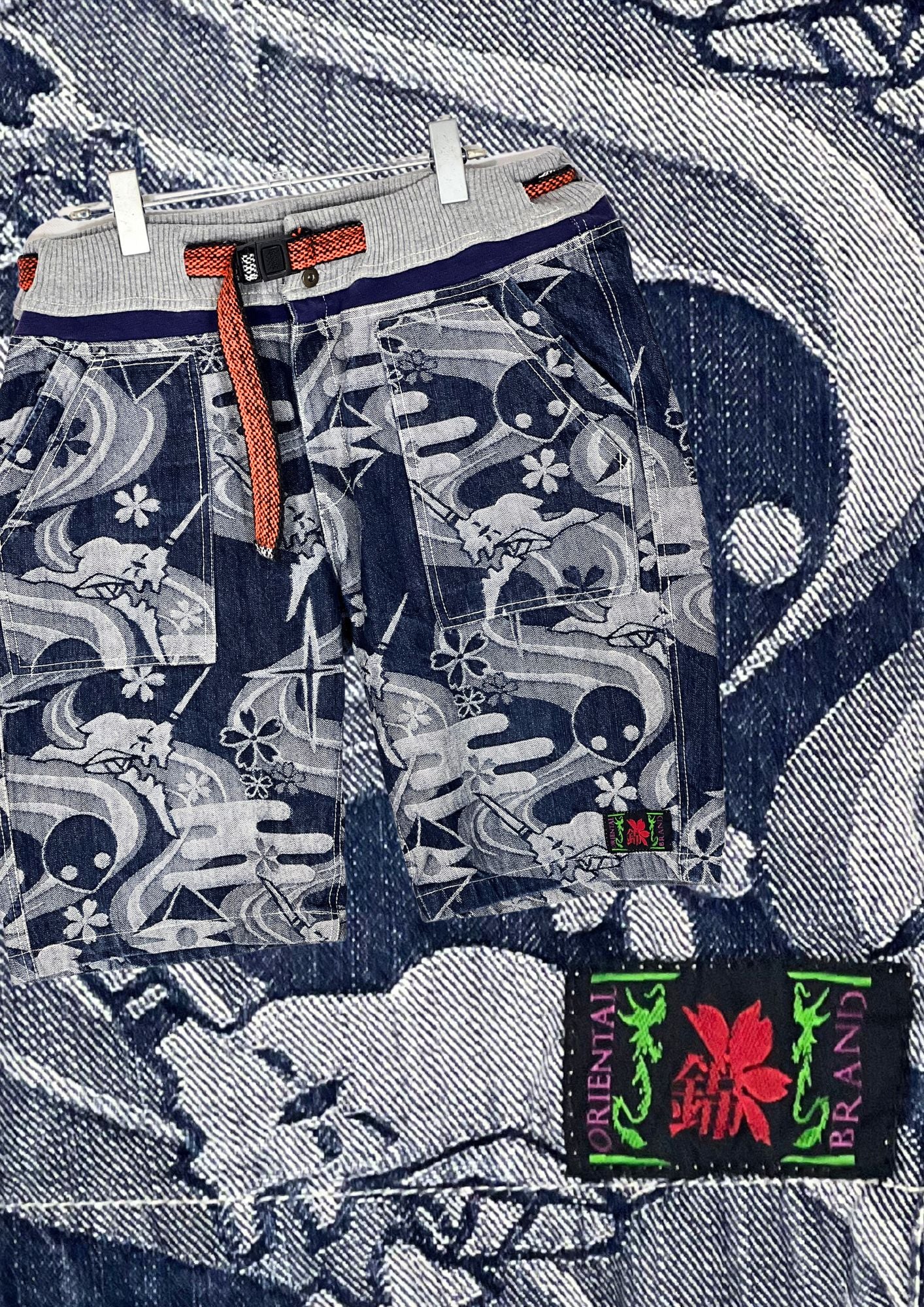 2010s Neon Genesis Evangelion x Nishiki Unit-01 Denim Half Pants
