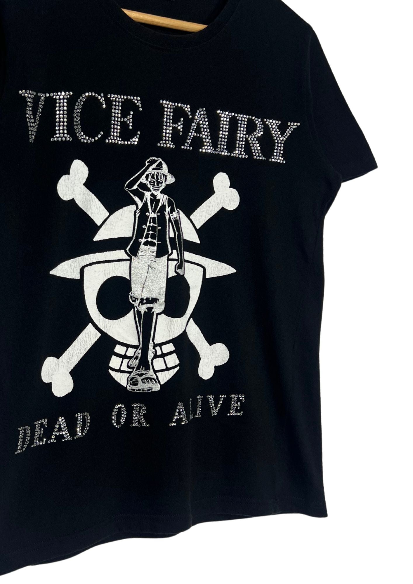 2010 One Piece x VICE FAIRY Rhinestones Monkey D. Luffy T-shirt