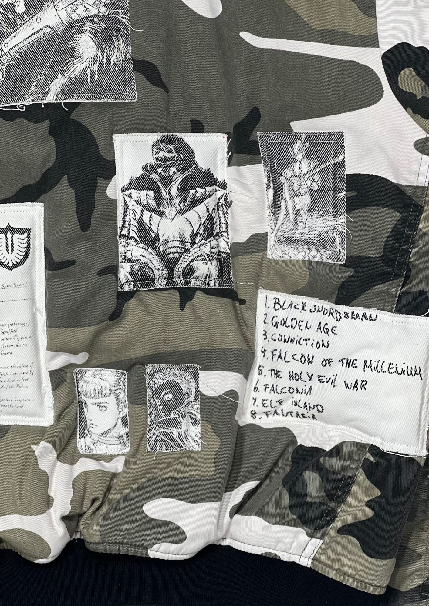 Rough Simmons x Berserk The Swordsman Patched Bomber Jacket
