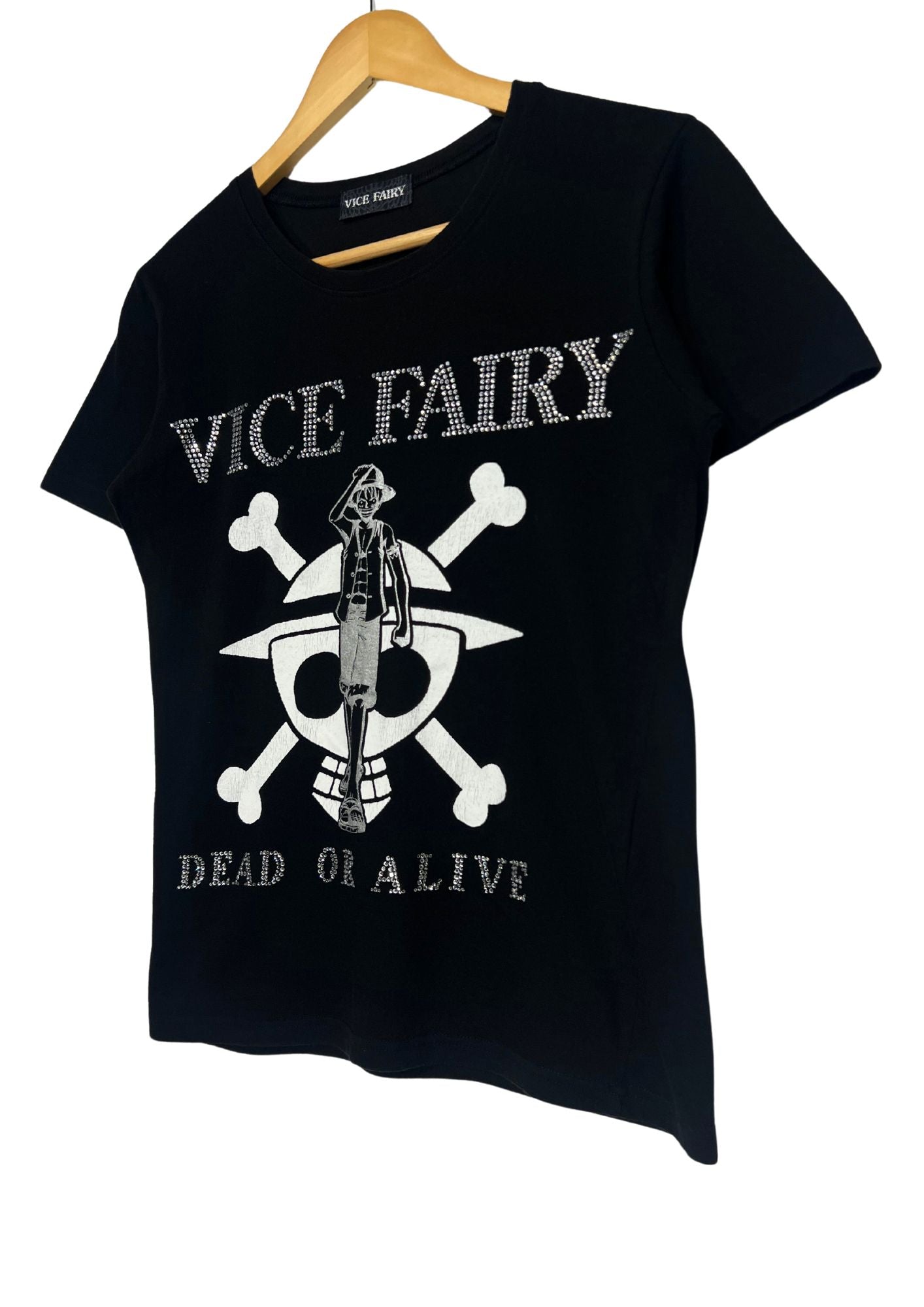 2010 One Piece x VICE FAIRY Rhinestones Monkey D. Luffy T-shirt