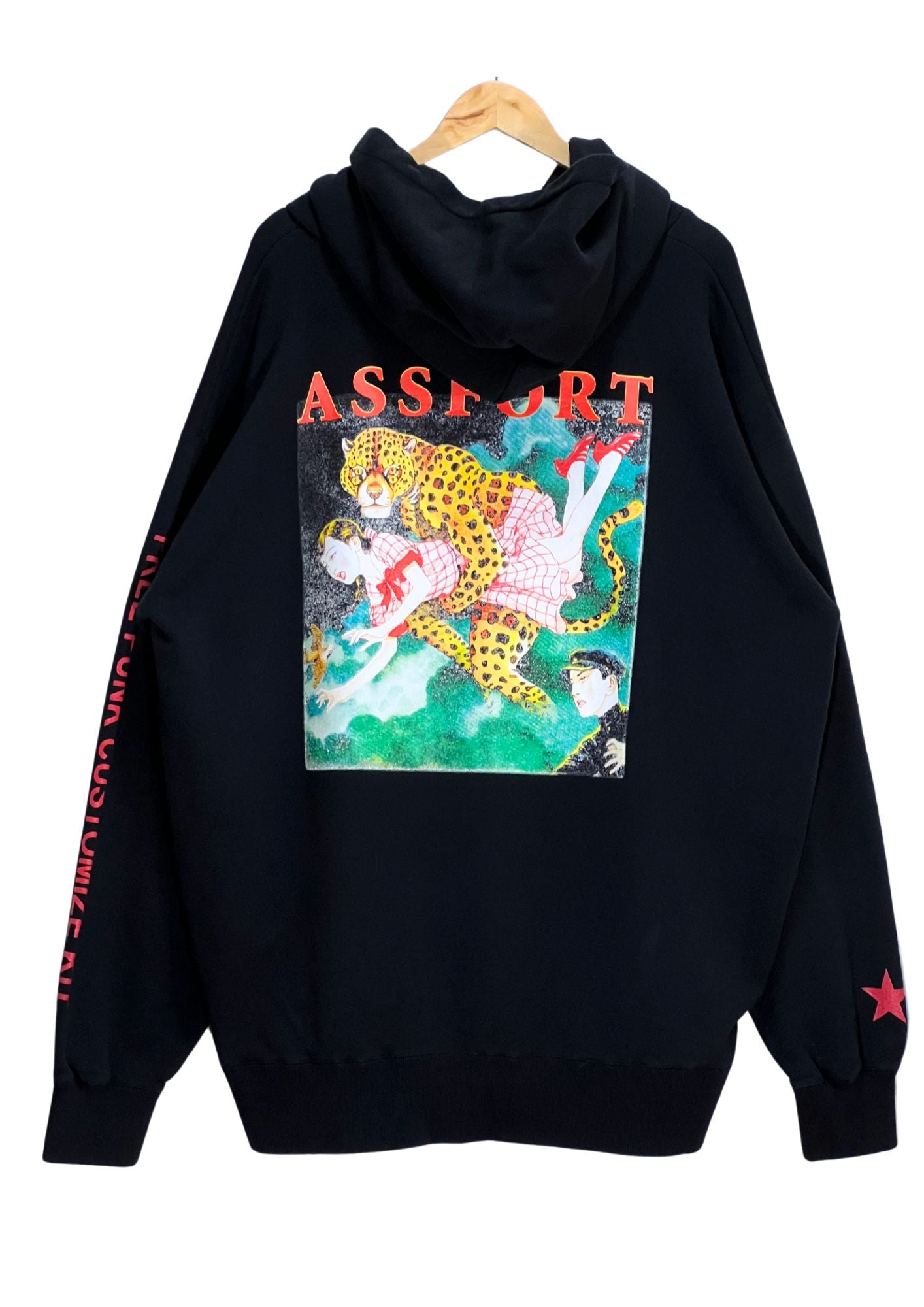 ASSFORT x Suehiro Maruo x CROSS STITCH 'Free Punk Customize Kit' Japanese Band Zip Hoodie (2XL)