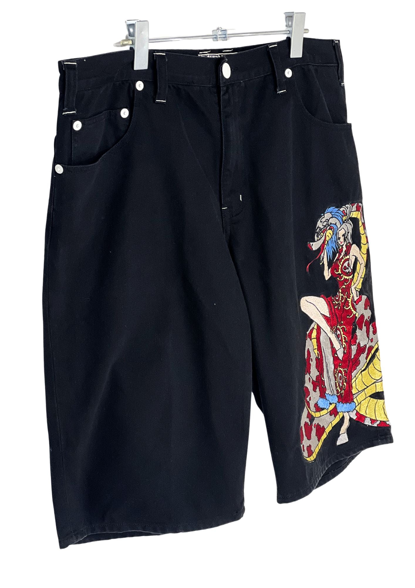 One Piece x Boa Hancock Embroidered Half Jeans