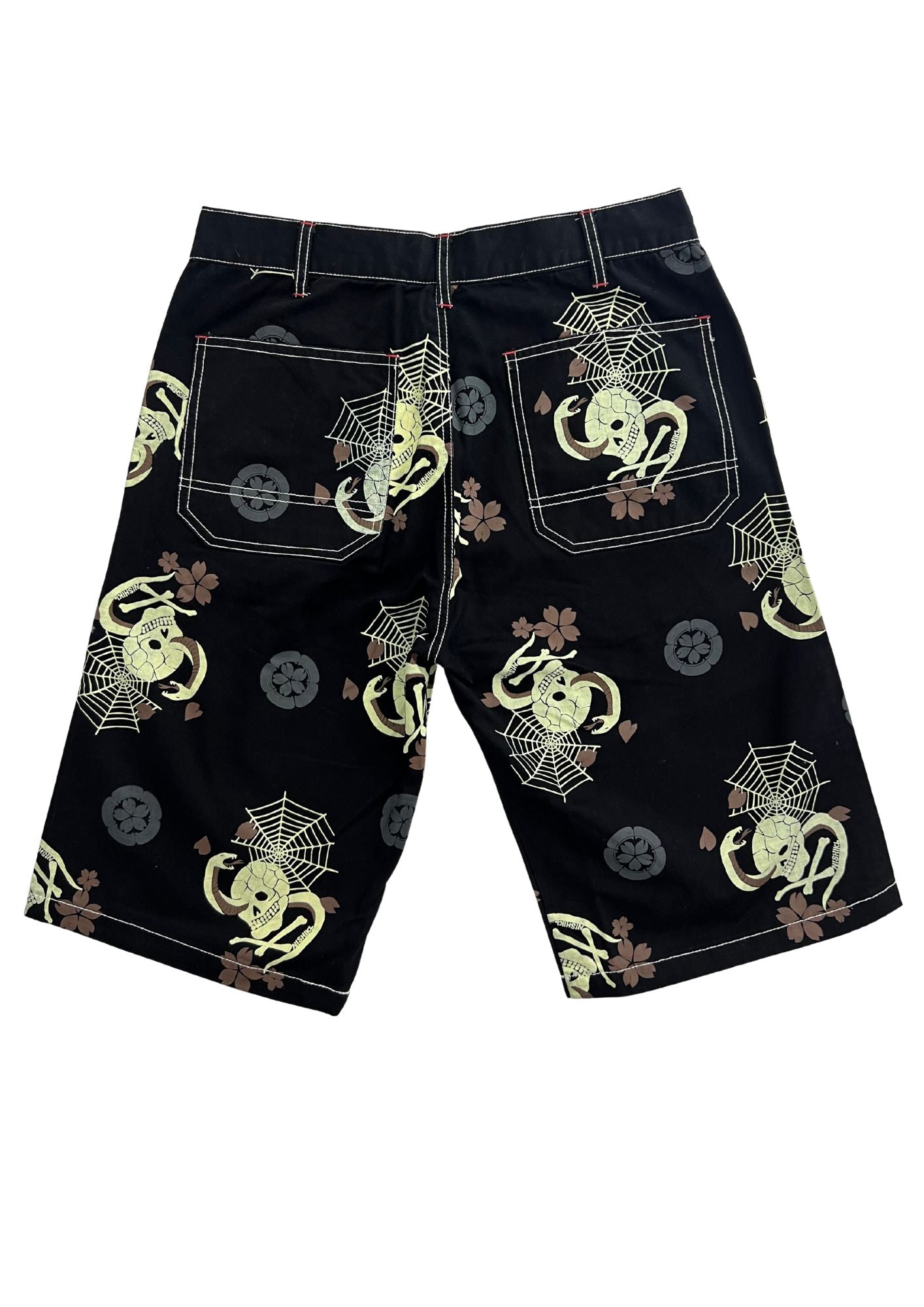 2010s Nishiki Japanese Skull Snake Short Pants