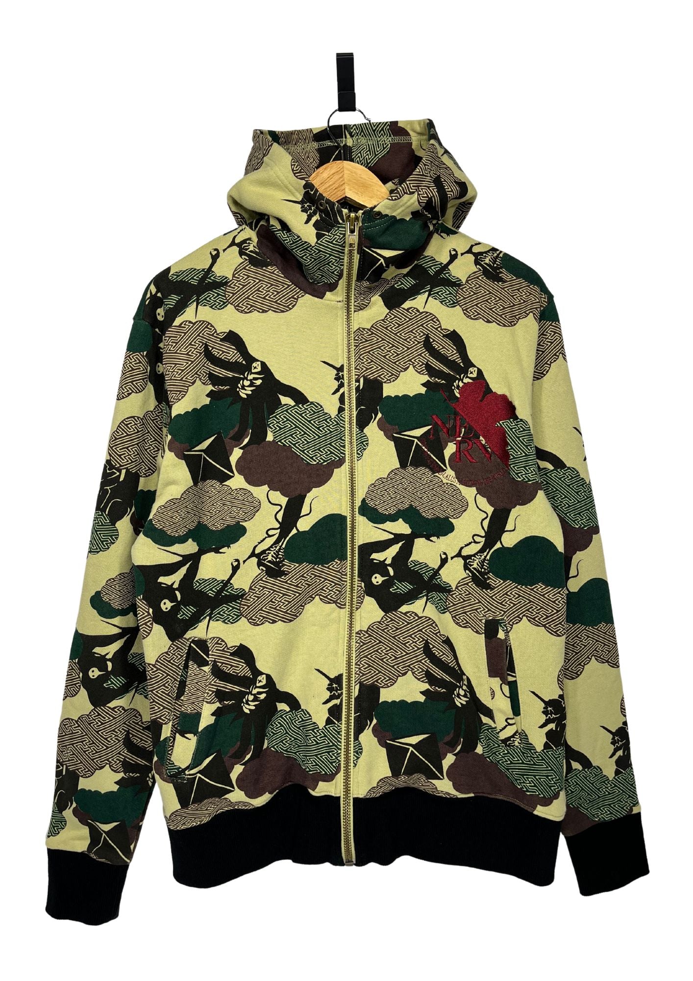 Neon Genesis Evangelion x Nishiki Angels Military Japanese Pattern Hoodie