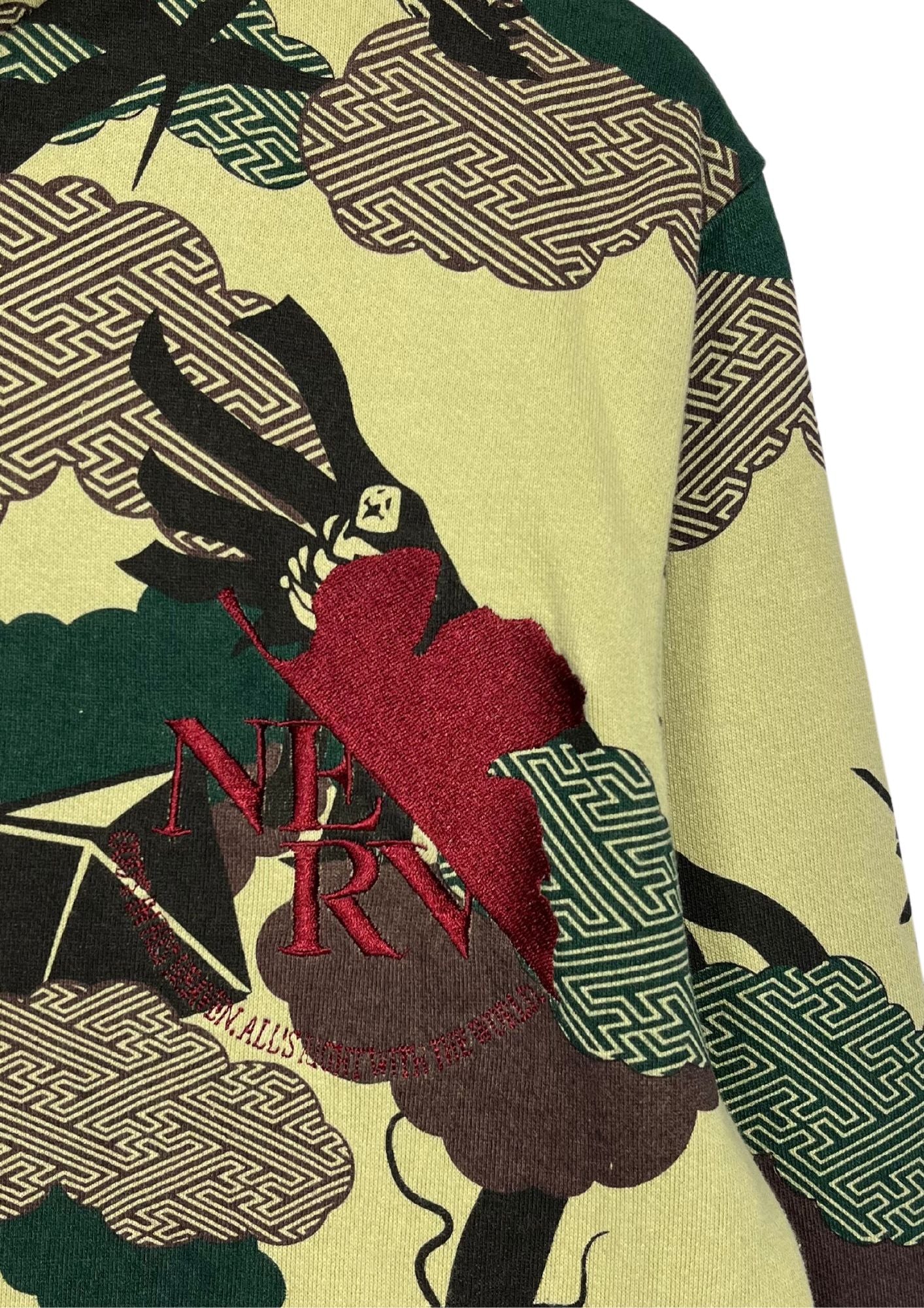 Neon Genesis Evangelion x Nishiki Angels Military Japanese Pattern Hoodie
