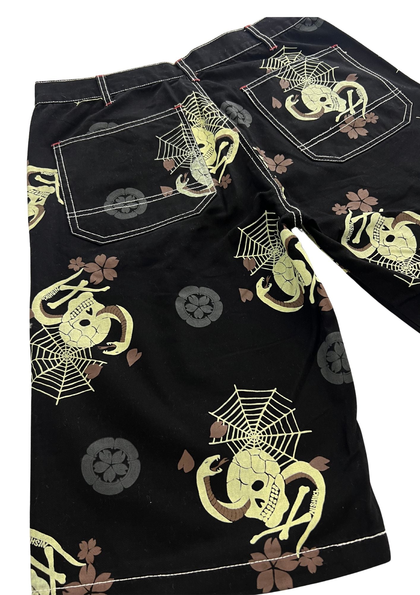 2010s Nishiki Japanese Skull Snake Short Pants