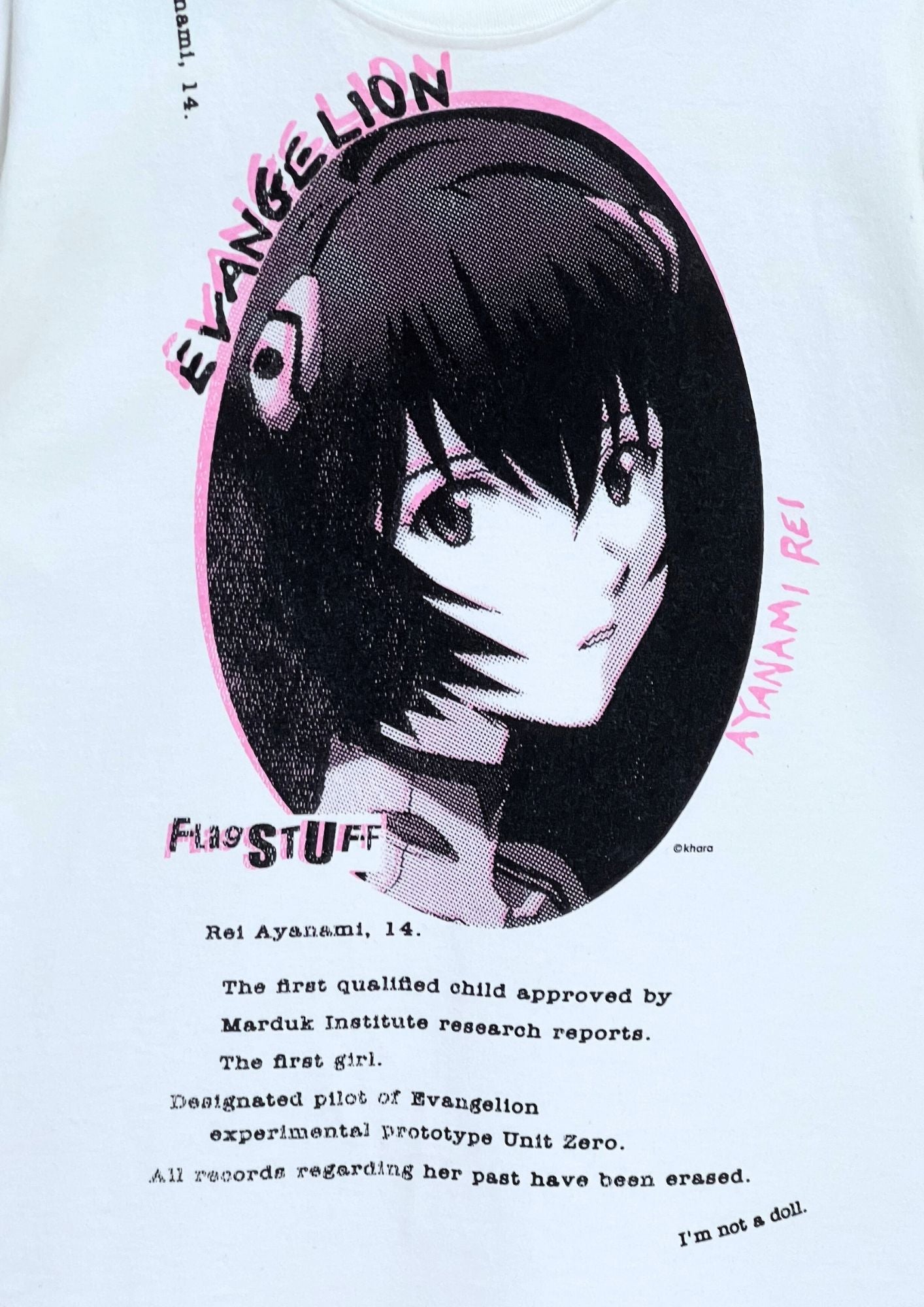 2020 Neon Genesis Evangelion x FLAGSTUFF 'Rei' T-shirt (L)