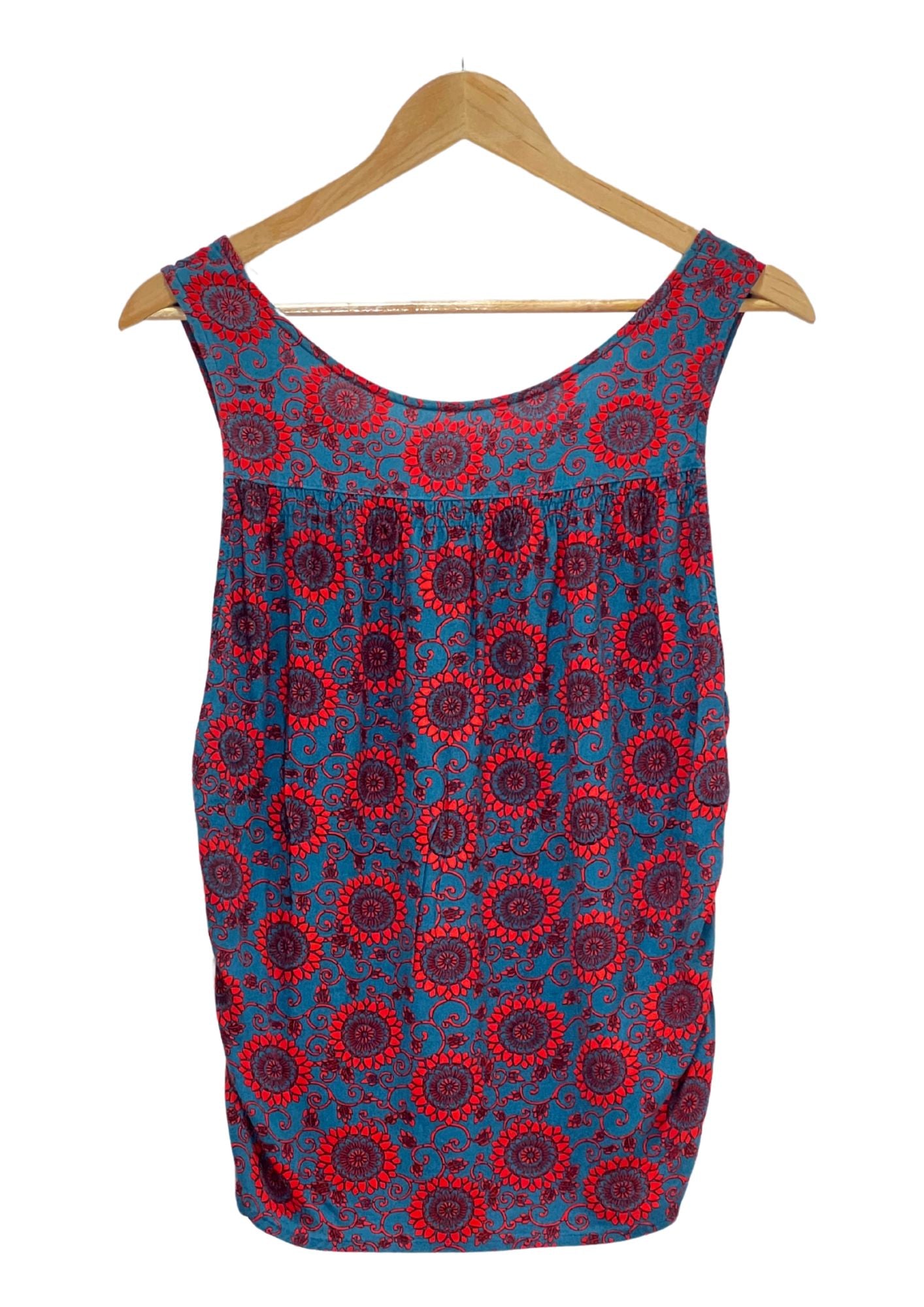 2000s GLAMDY 'Sunflower' Side Gathered Tank Top (Ladies M)