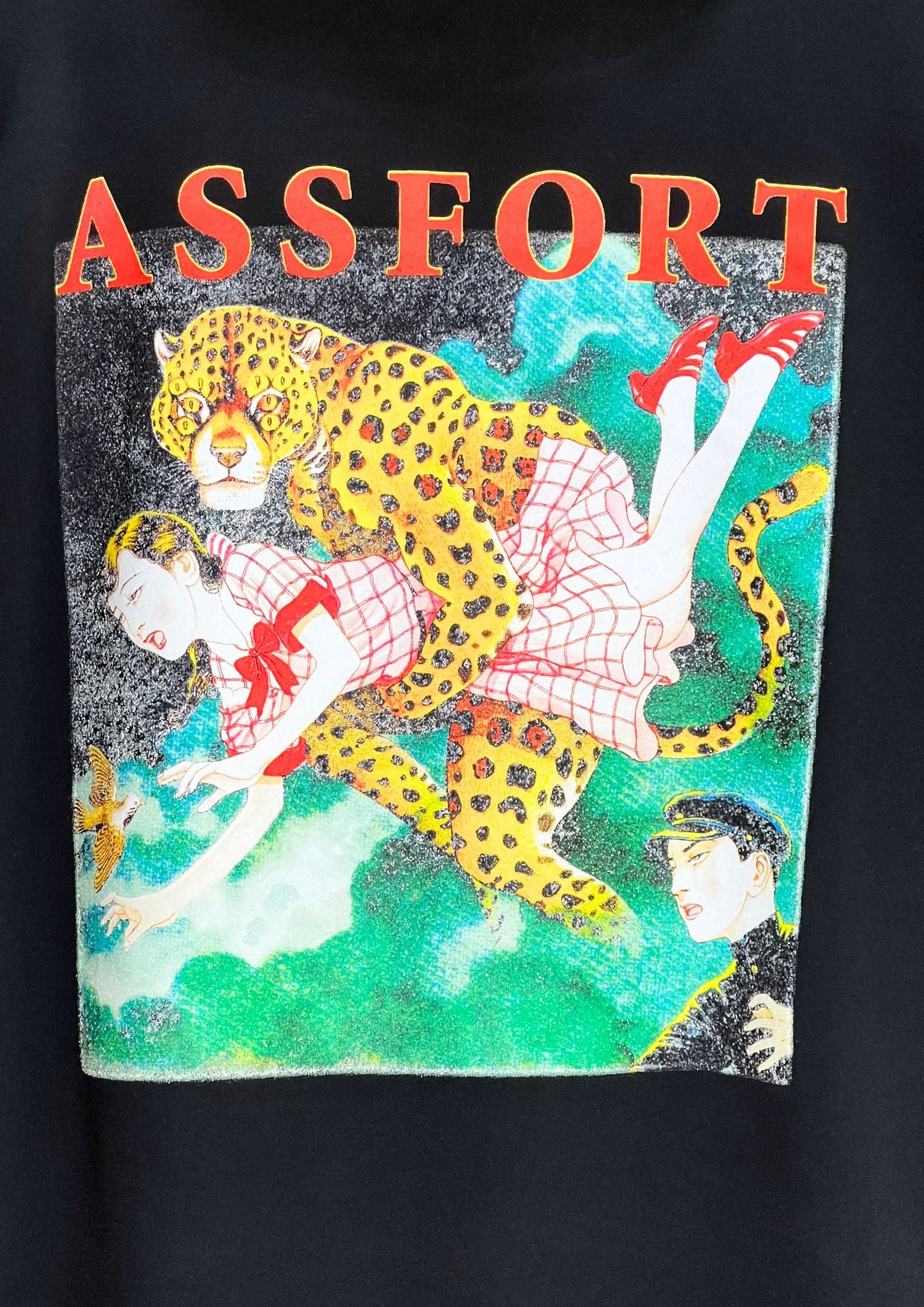 ASSFORT x Suehiro Maruo x CROSS STITCH 'Free Punk Customize Kit' Japanese Band Zip Hoodie (2XL)