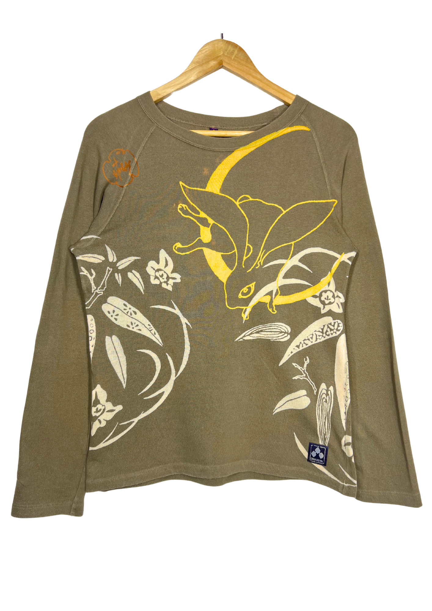 CHIKIRIYA 'Crescent Moon and Rabbit' L/S Raglan Shirts