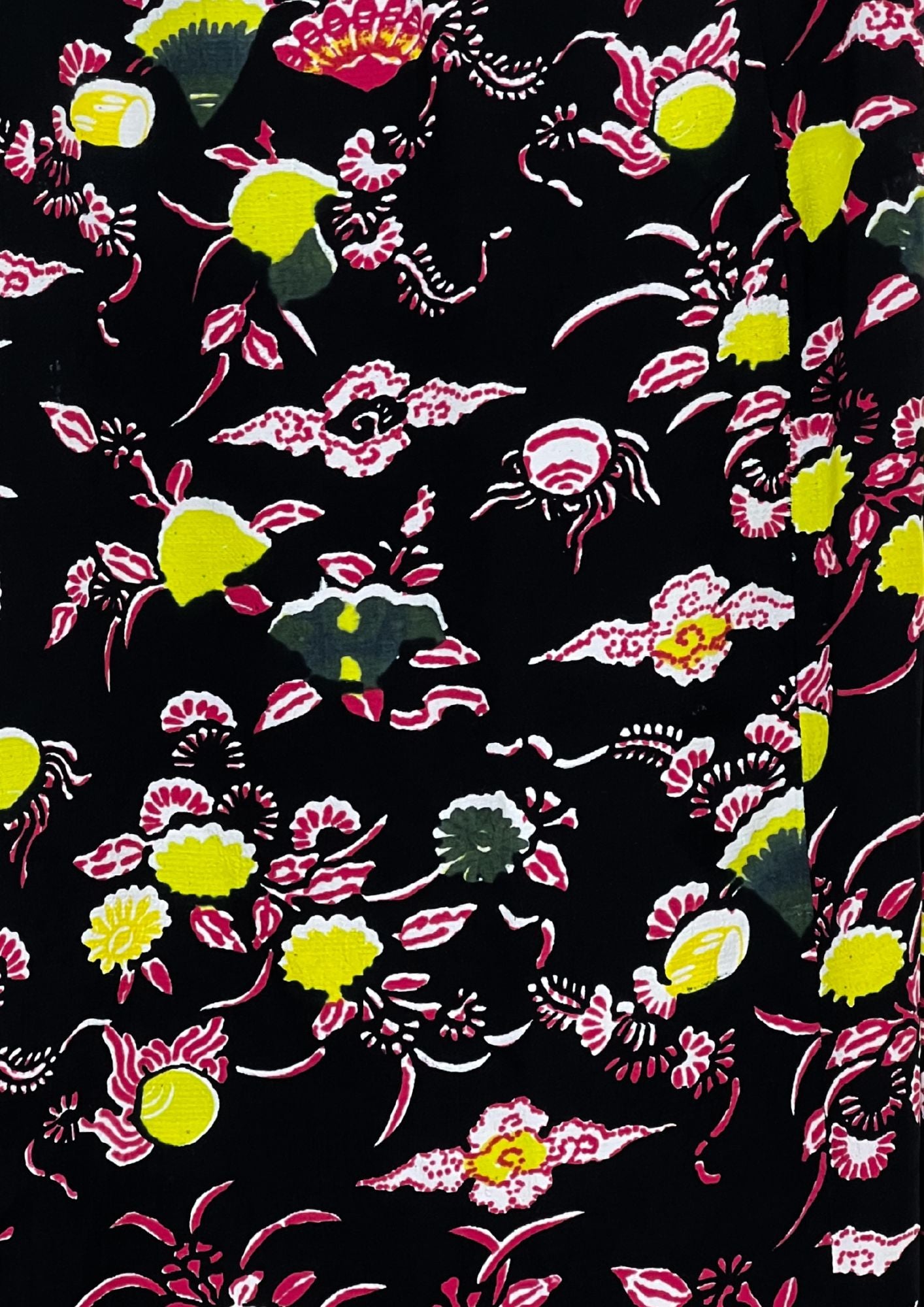 2000s GLAMDY Neon Flower Long Wrap Skirt (Ladies M - L)