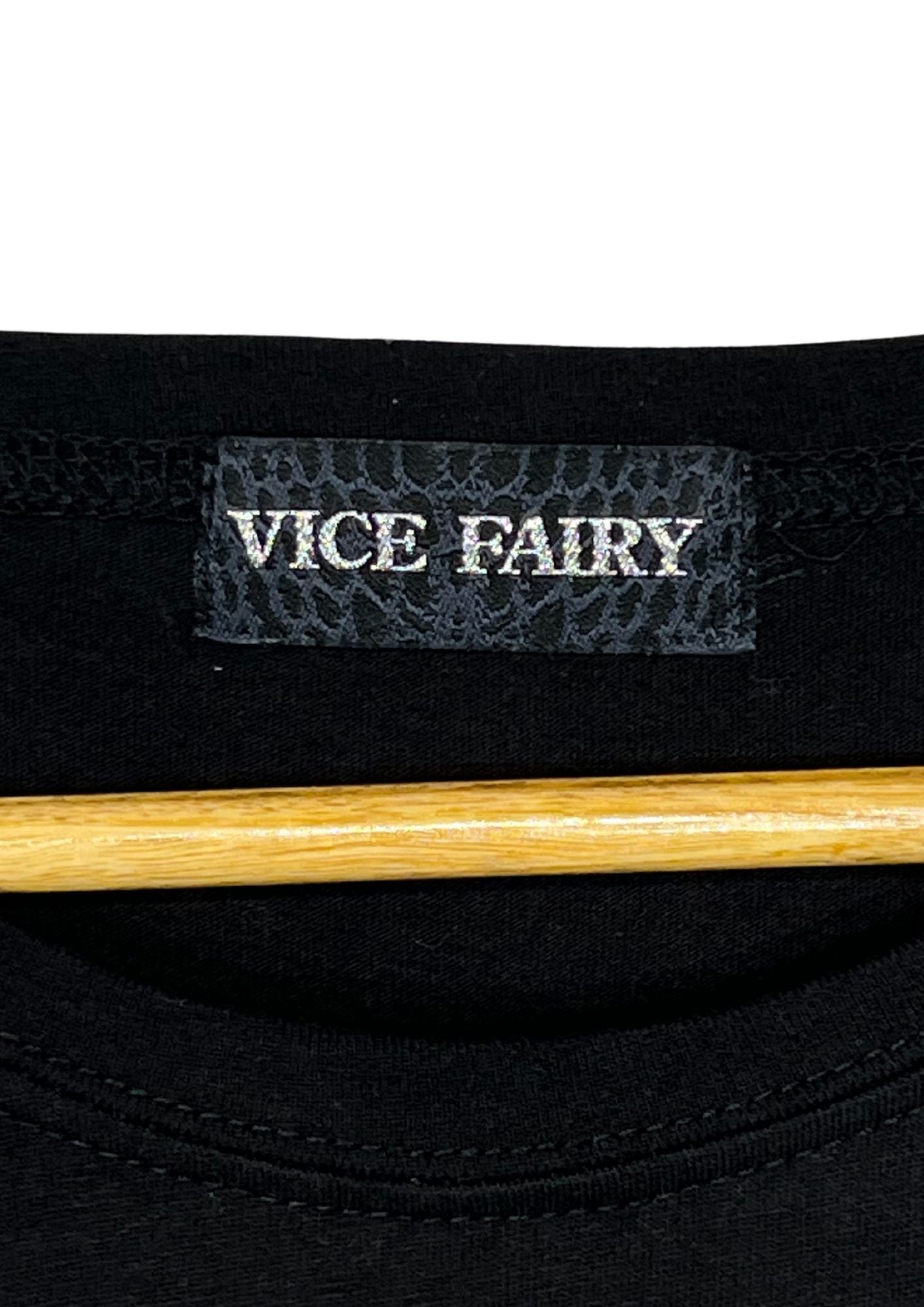 2010 One Piece x VICE FAIRY Straw Hat Crew Pirate Flag Rhinesestone T-shirt
