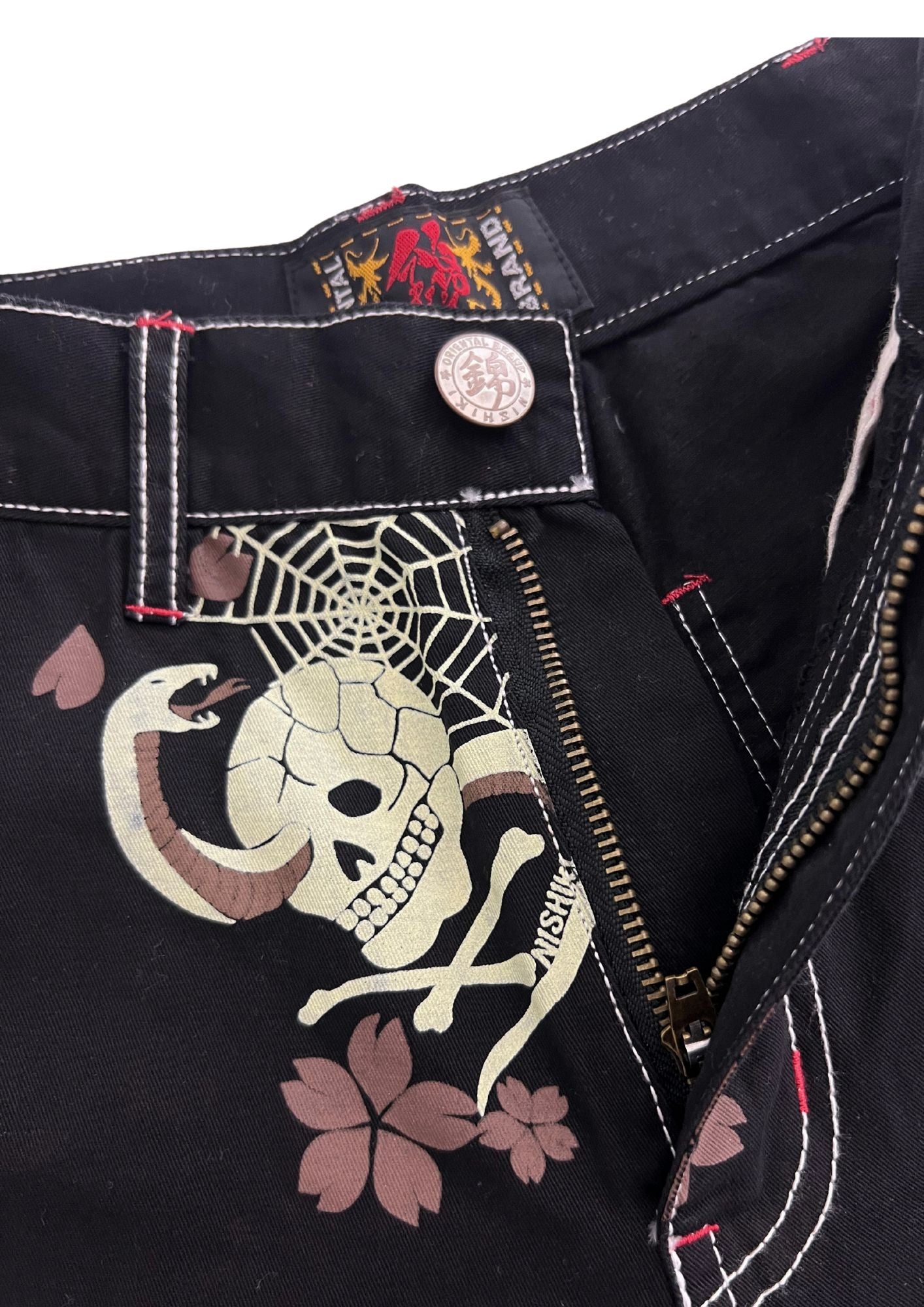 2010s Nishiki Japanese Skull Snake Short Pants