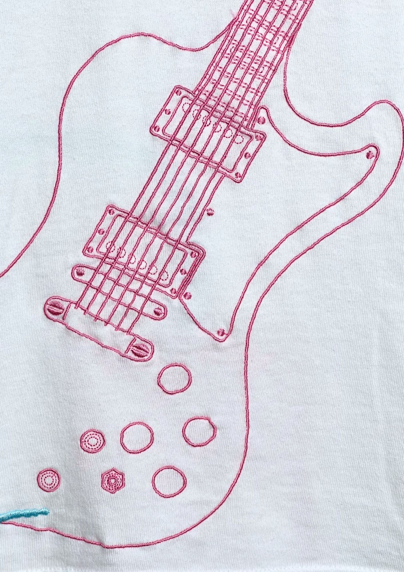 2014 SHEENA RINGO Ringo Expo 'Electric Guitar Counterattack' Japanese Band Embroidered T-shirt