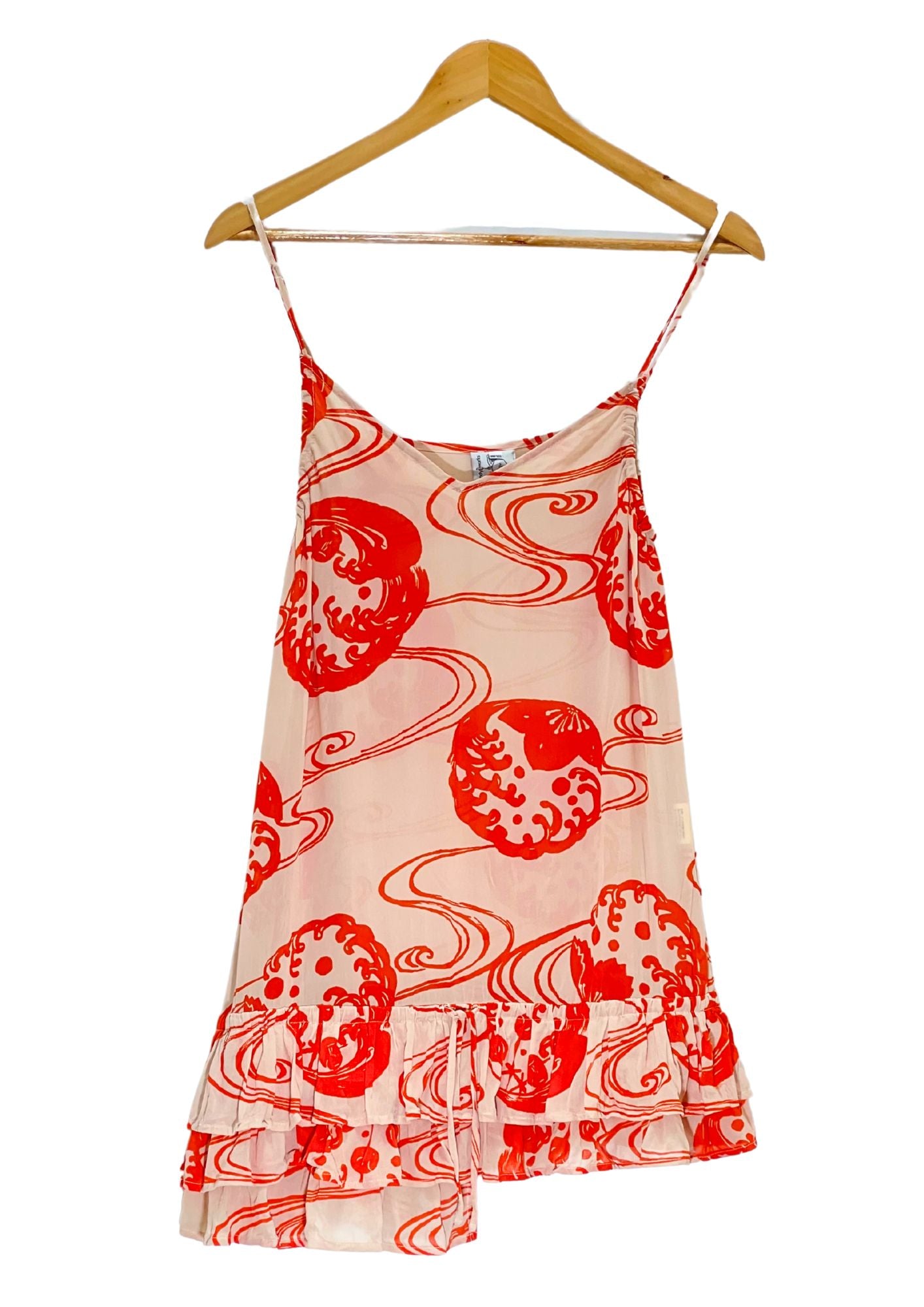 2000s GLAMDY Japanese Pattern Cami Raffle Dress (Ladies M)