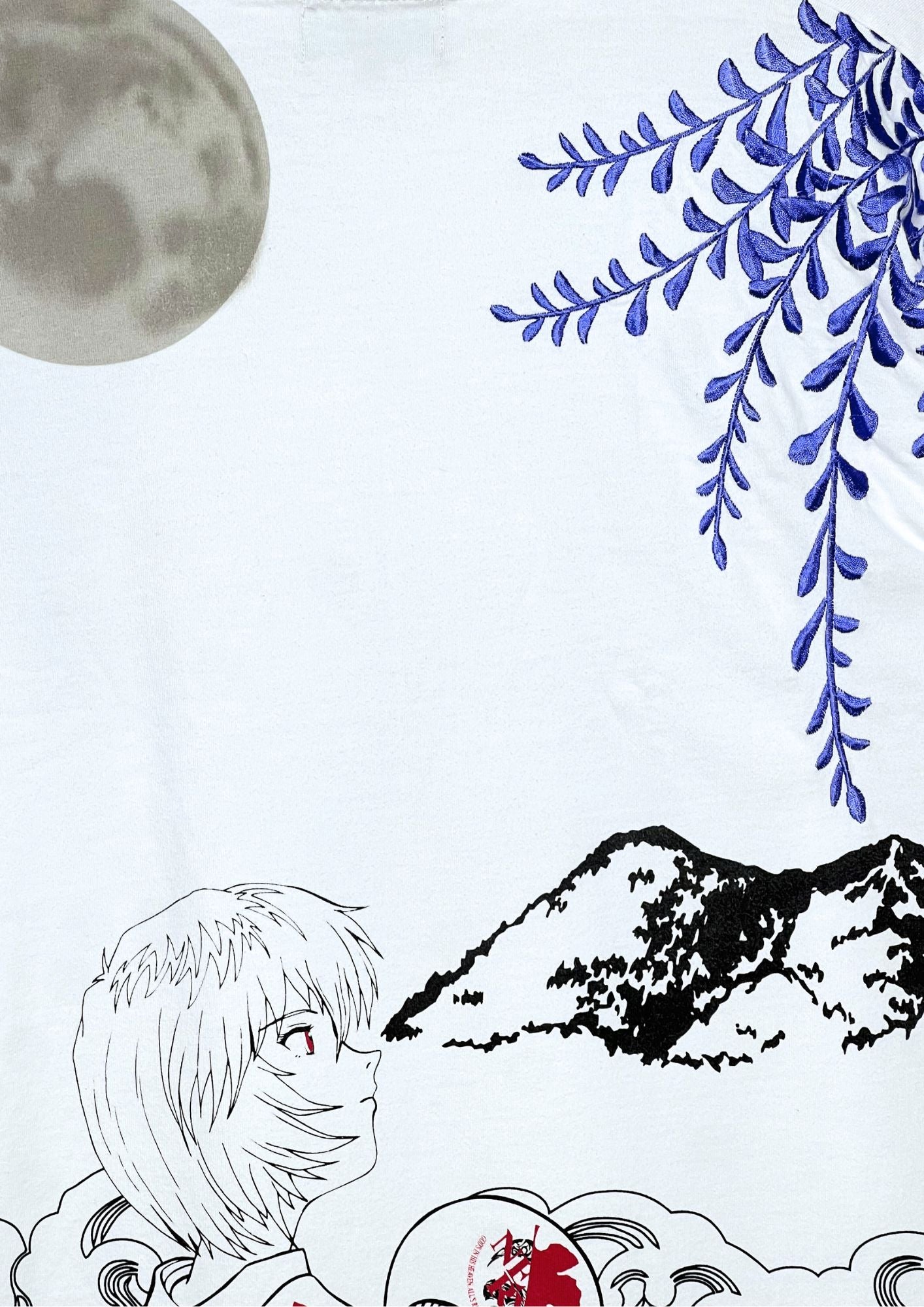 2010s Neon Genesis Evangelion x NISHIKI 'Rei' Embroidered L/S Shirts (3XL)