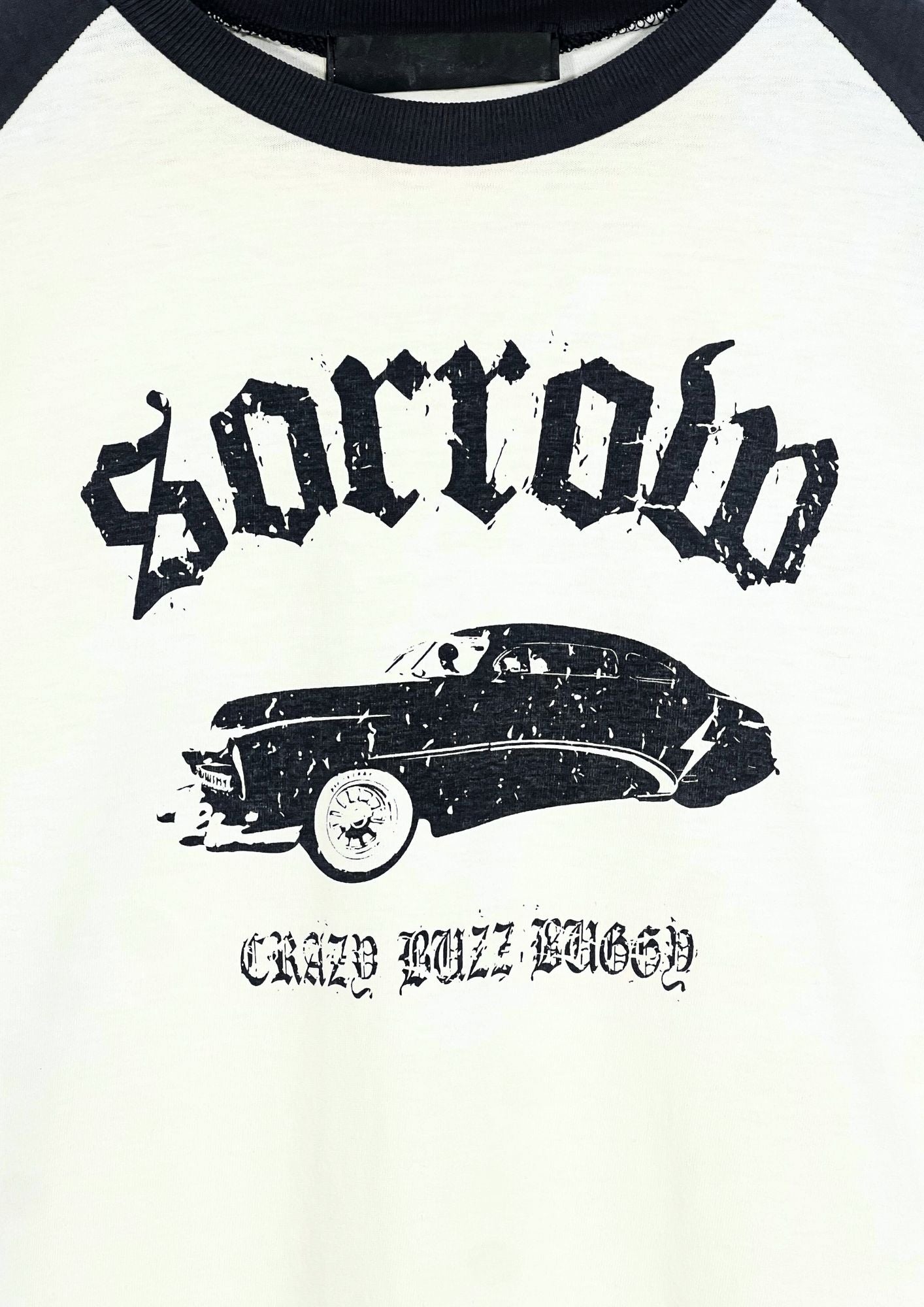 2000s Vintage Japanese Band SORROW L/S Raglan Shirts (M-S)