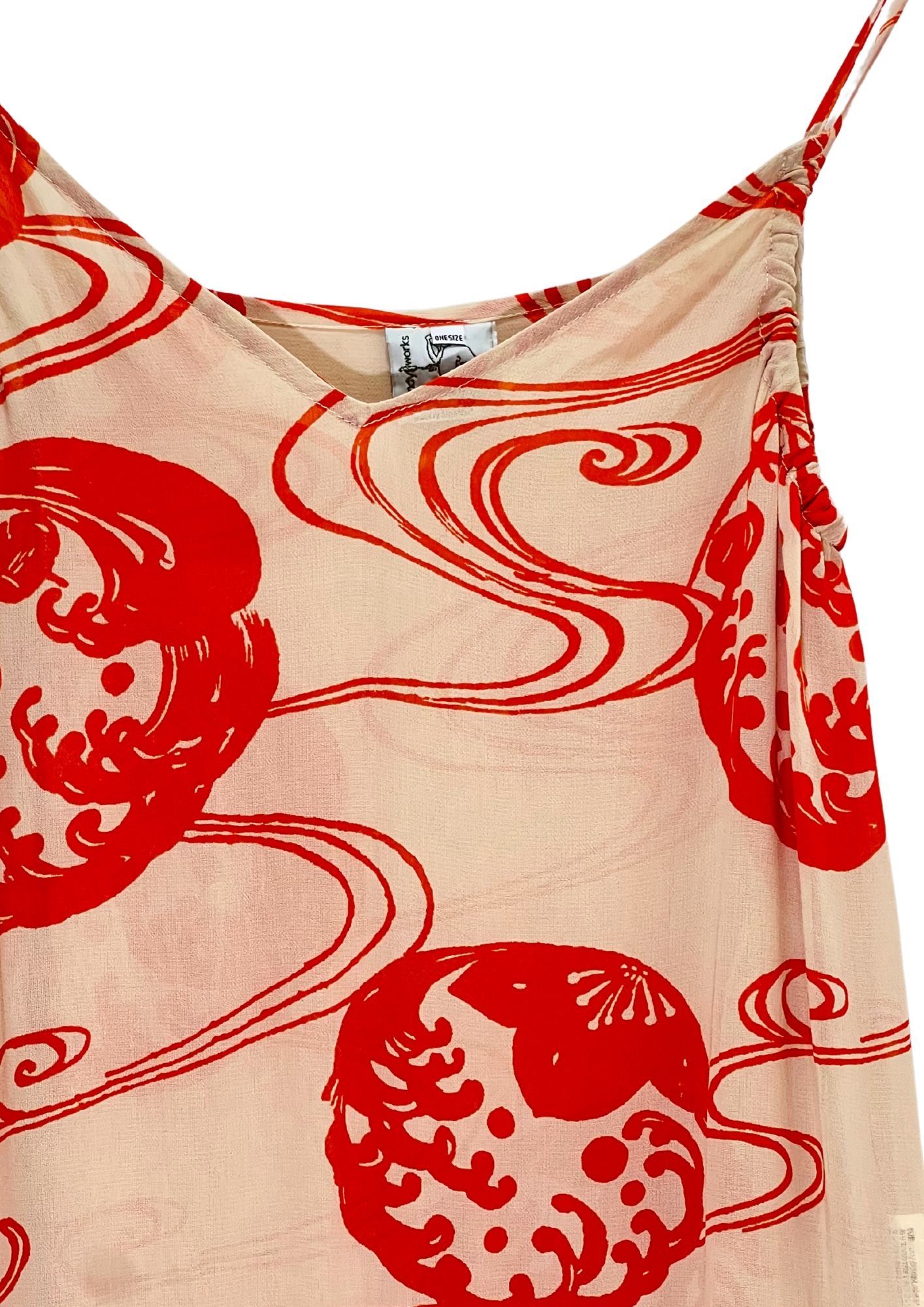 2000s GLAMDY Japanese Pattern Cami Raffle Dress (Ladies M)