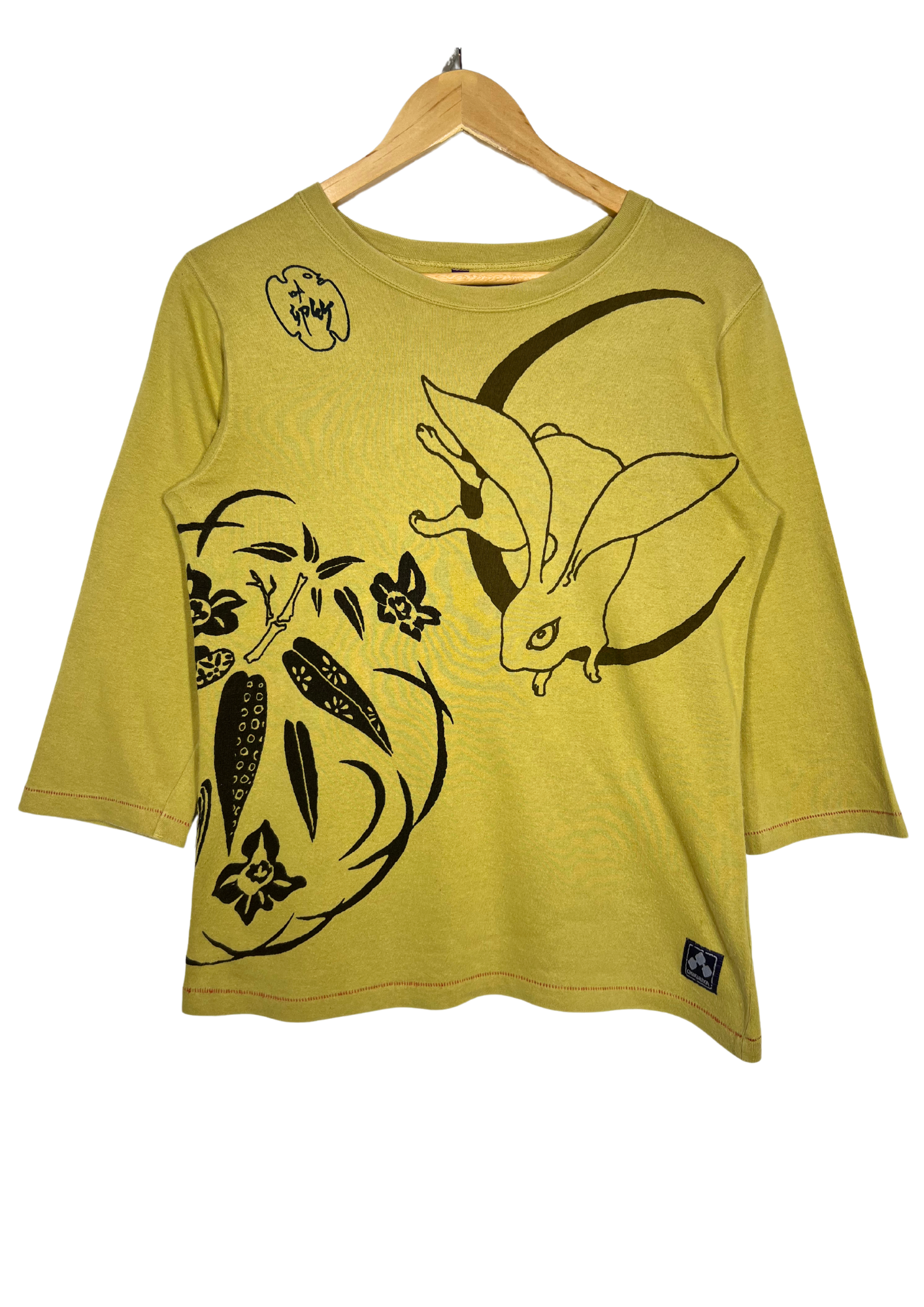 CHIKIRIYA 'Crescent Moon and Rabbit' 3/4 Sleeve Shirts
