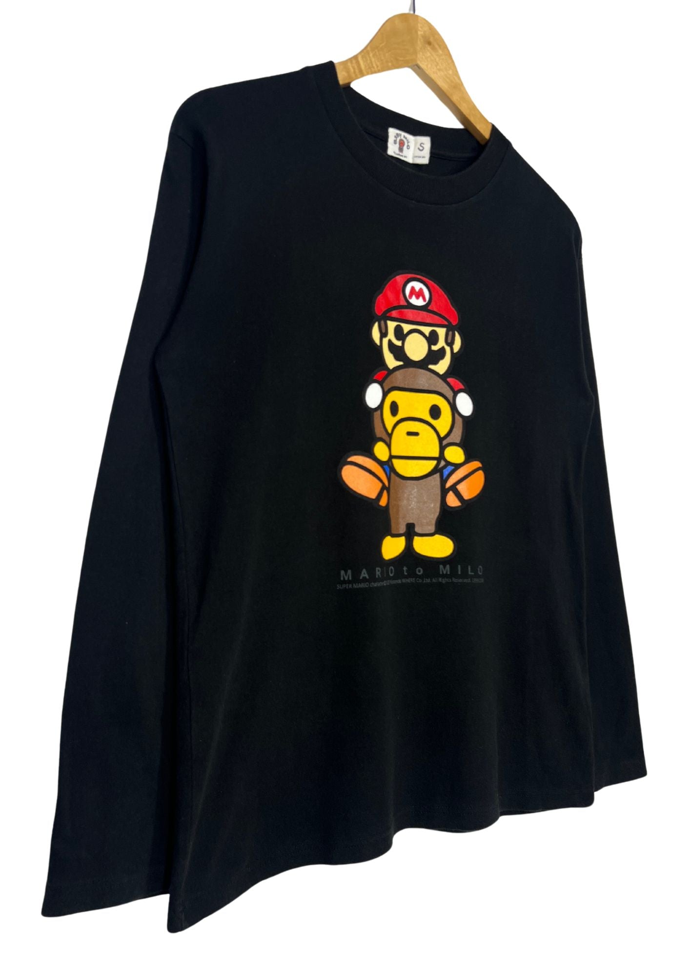 2008 Super Mario x Baby Milo by A Bathing Ape 'Mario to Milo' L / S Shirts
