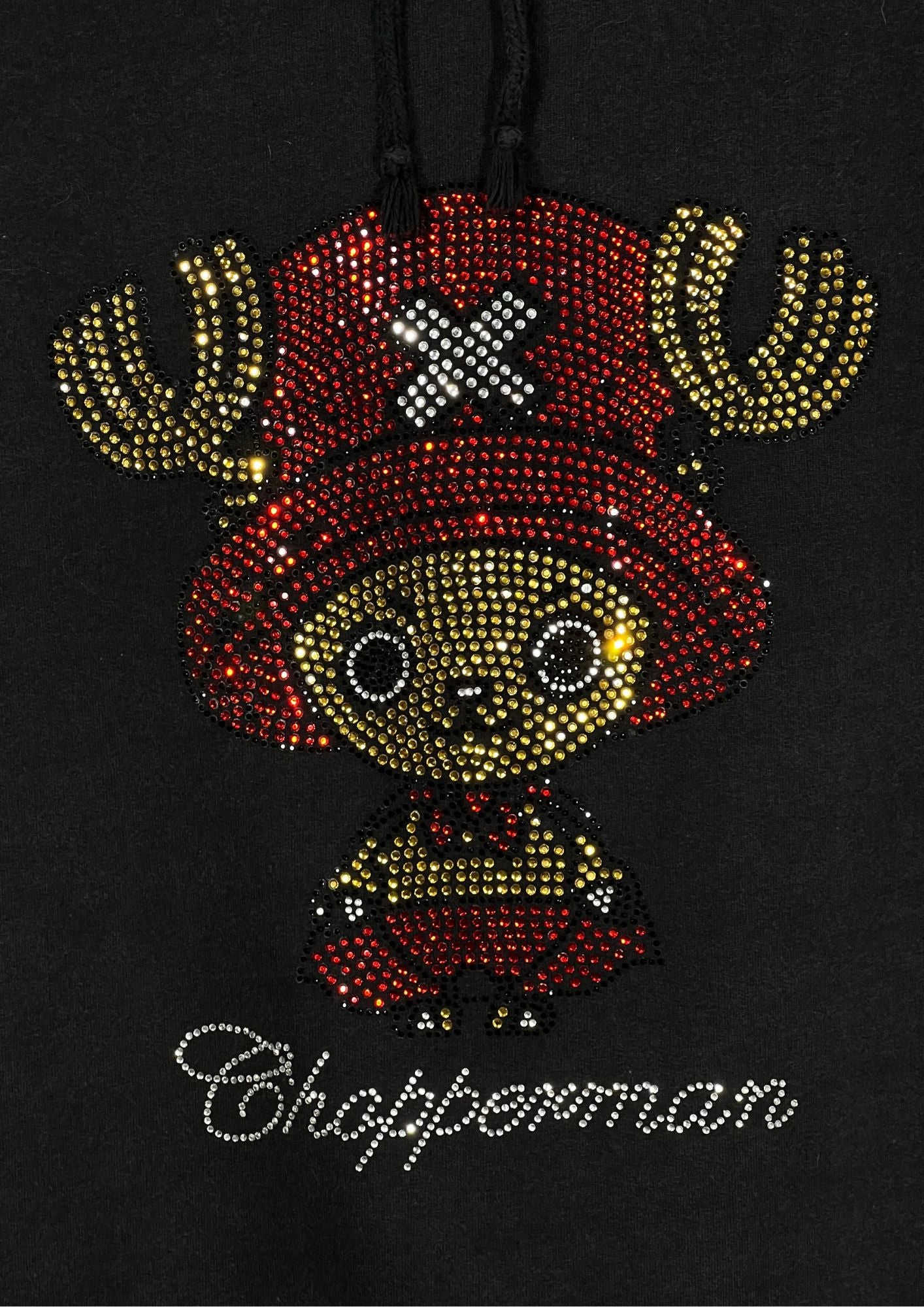 2010 One Piece Rhinestones Chopper Hoodie