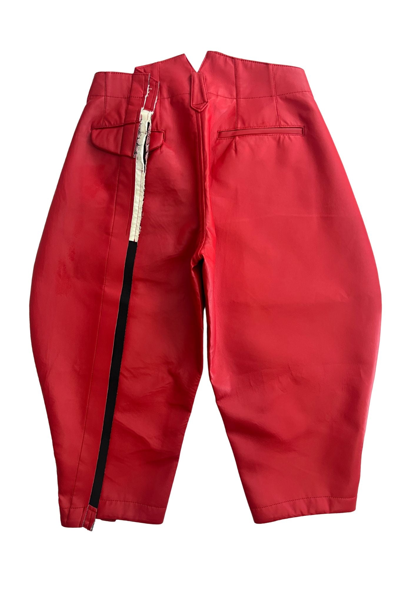 2015SS COMME des GARÇONS Rose and Blood Eco Leather Balloon Pants