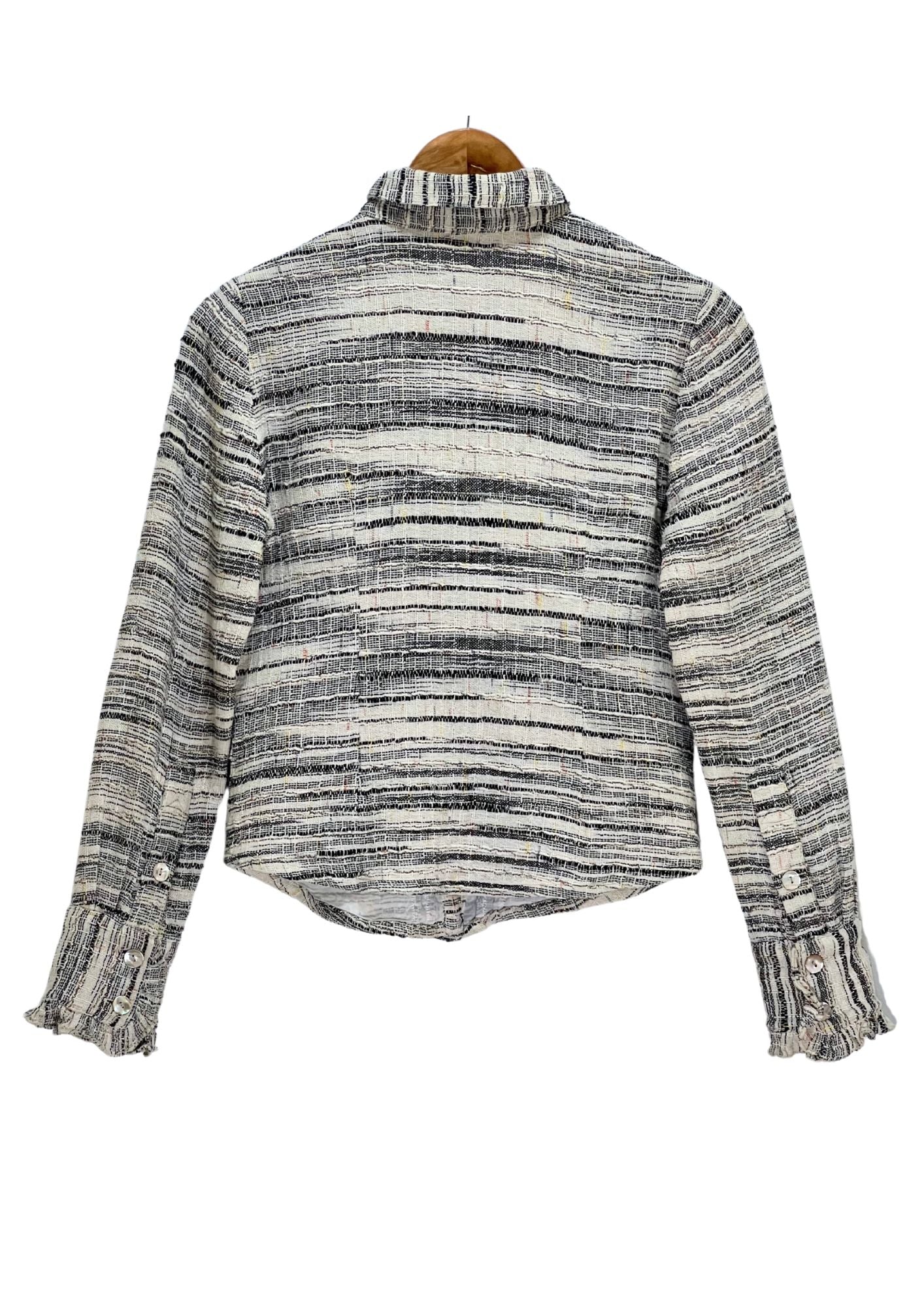 2000s GLAMDY Button Up Raffle L/S Shirts (Ladies S)